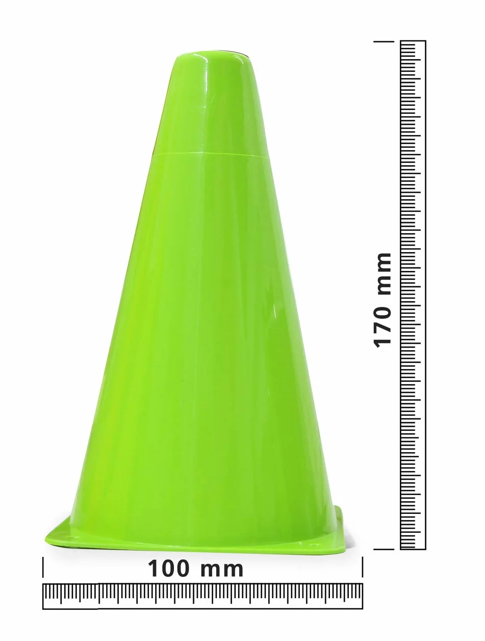 JAMARA 460522 - Pylony Traffic VE4 – możliwość układania w stos, wszechstronne zastosowanie, 4 otwory mocujące, z wytrzymałego tworzywa sztucznego, łatwy do przenoszenia, oszczędność miejsca podczas
