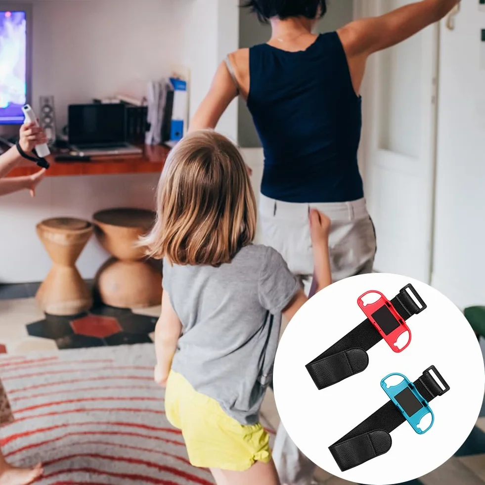 Cerioll 2 x pasek kompatybilny z przełącznikiem, paski do Nintendo Switch, regulowany elastyczny pasek kompatybilny z Joycon, opaska do tańca dla dorosłych i dzieci