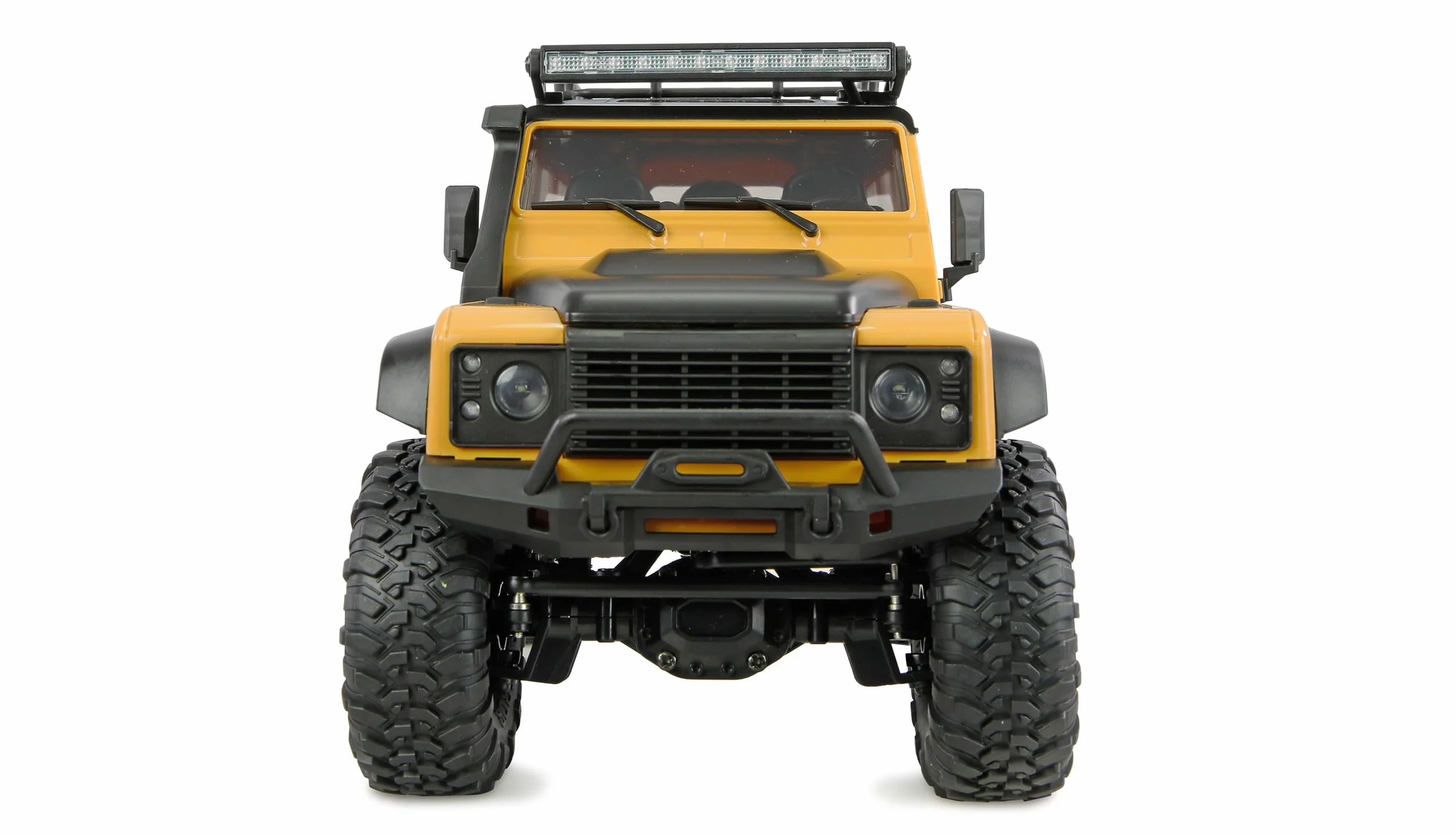 Amewi AMXRock Mini-D90 Scale Crawler 4WD 1:16 RTR żółty z pilotem zdalnego sterowania, akumulatorem, kablem do ładowania