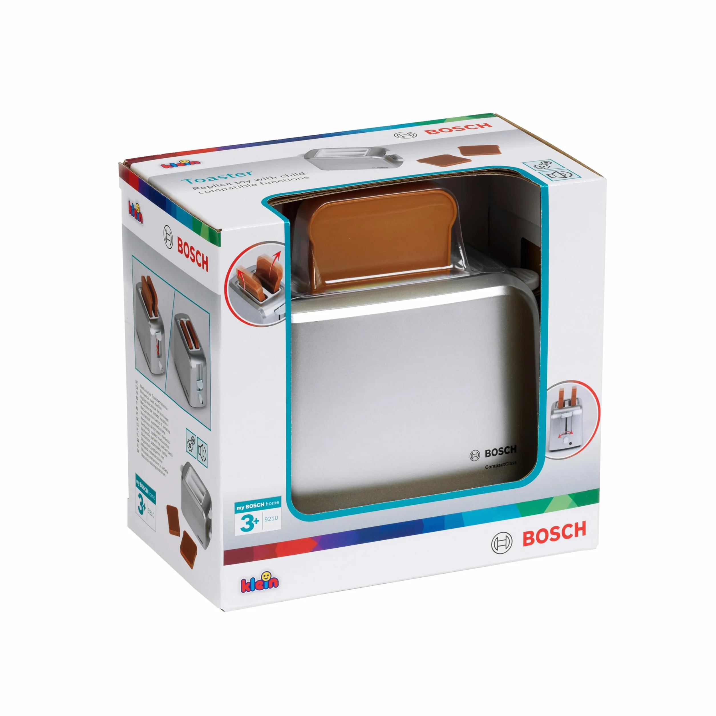 Theo Klein 9210 Bosch Toster z funkcj mechanicznm opiekania, zabawka dla dzieci od 3 lat