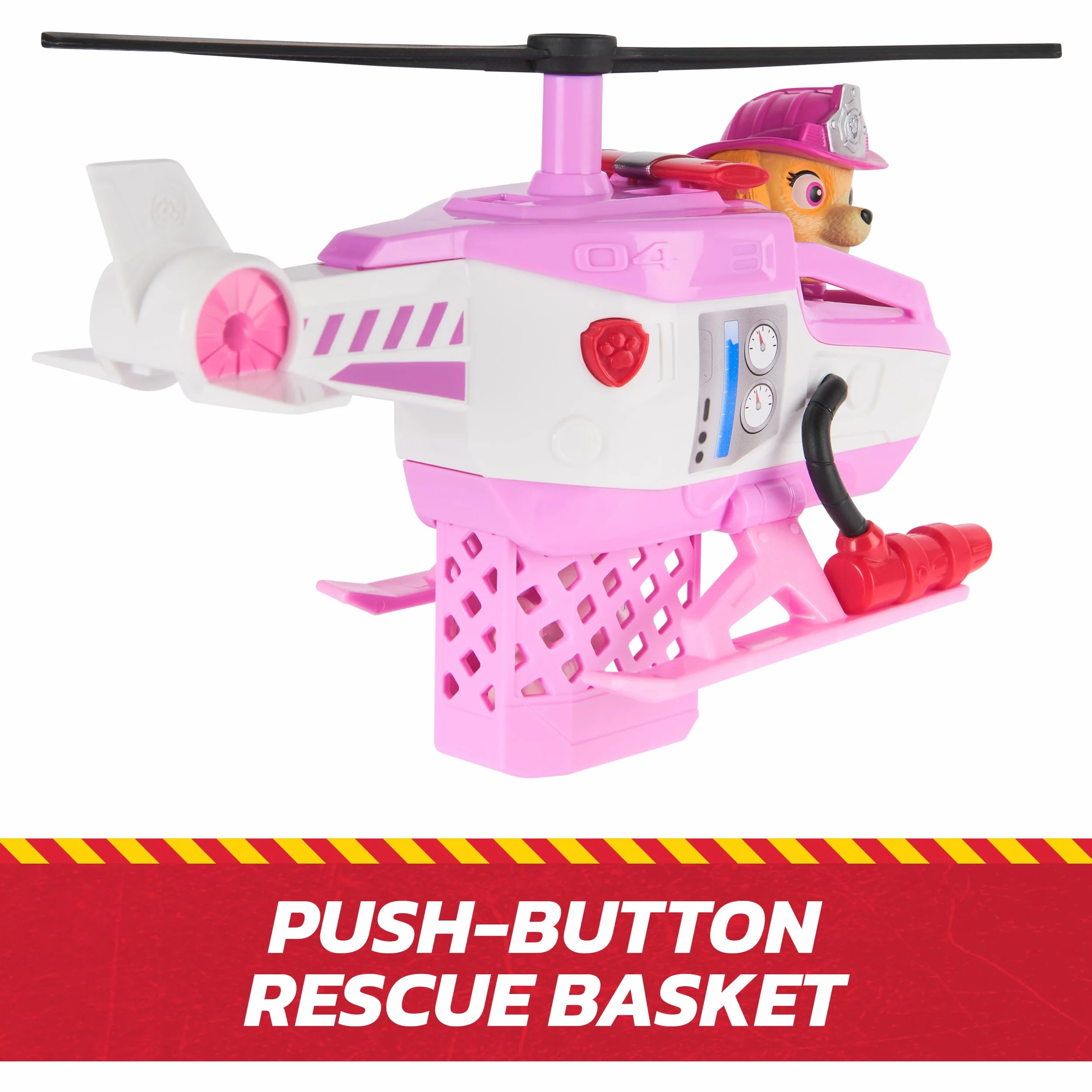 PAW Patrol Fire Rescue: Skye Rescue Fire Chopper z figurką, Kitty Friend i zabawkowym helikopterem, zabawki dla dzieci dla chłopców i dziewczynek w wieku od 3 lat