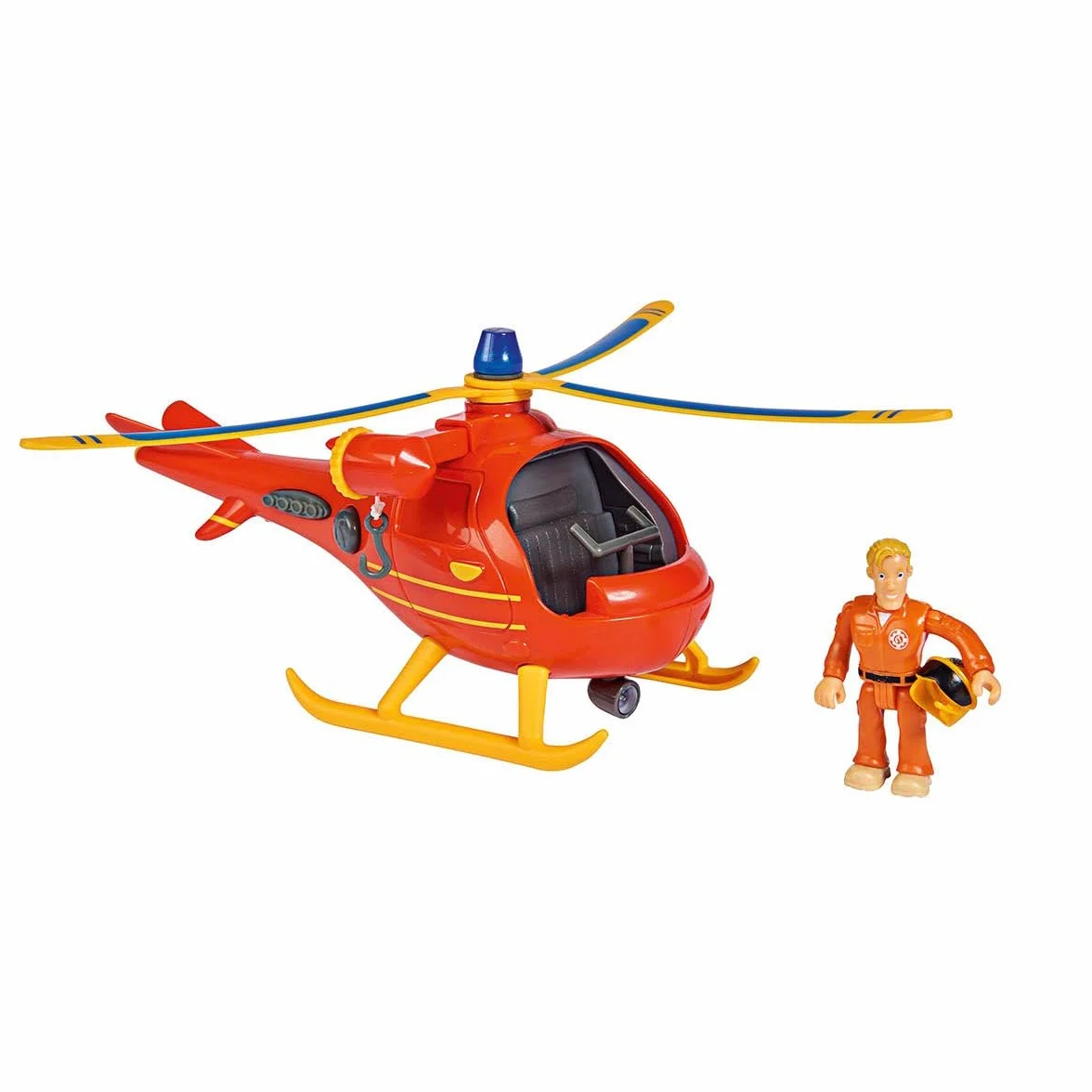 Simba 109252507038 Strażak Sam Helikopter Wallaby mini 16 cm, zabawka strażacka z figurką, zabawka z serialu, zabawa w strażaka, prezent dla dzieci w wieku od 3 lat, odpowiedni dla dziecięcych rączek