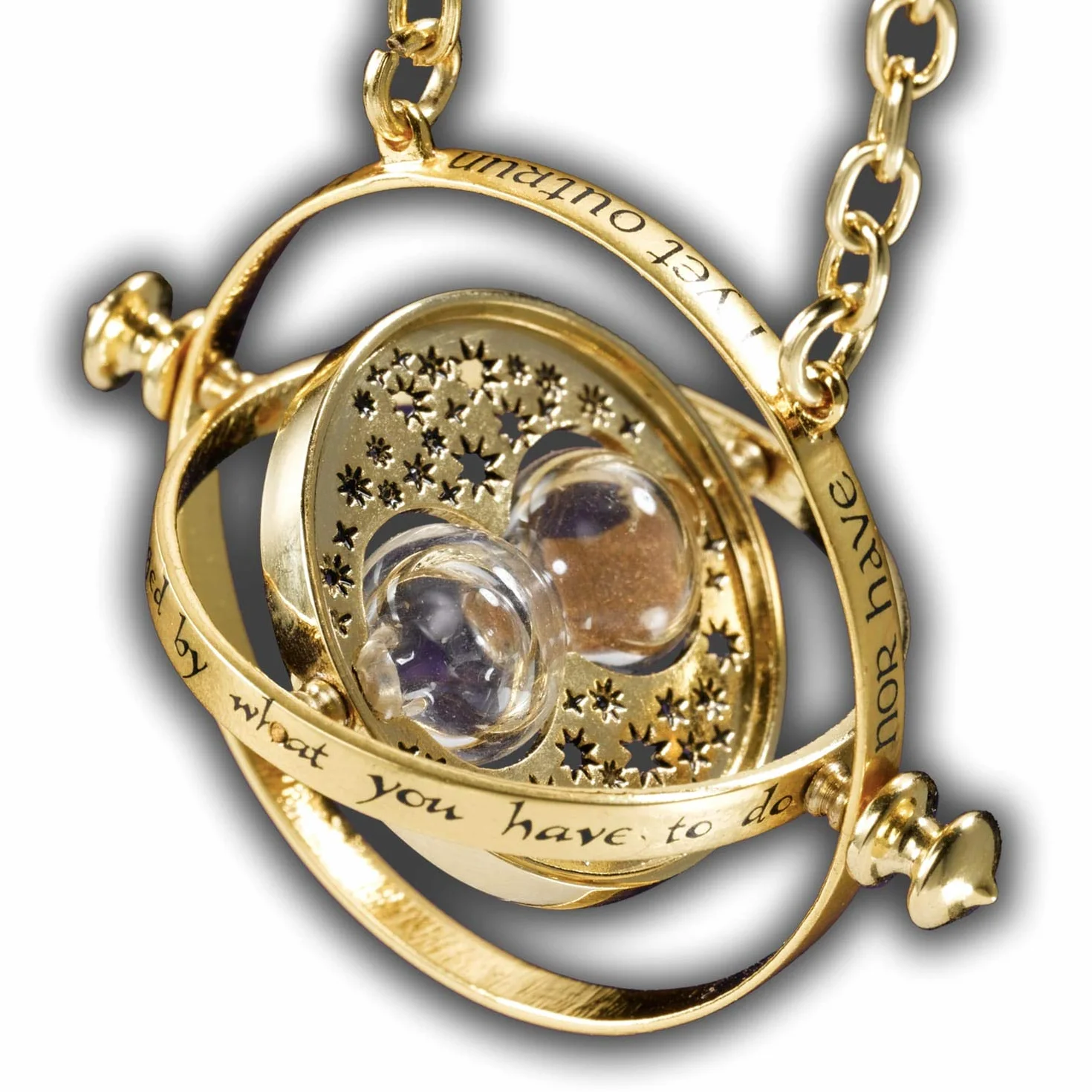 Noble Collection NN7017 Zmieniacz Czasu Hermiony Granger, 3,5 cm, Złoty