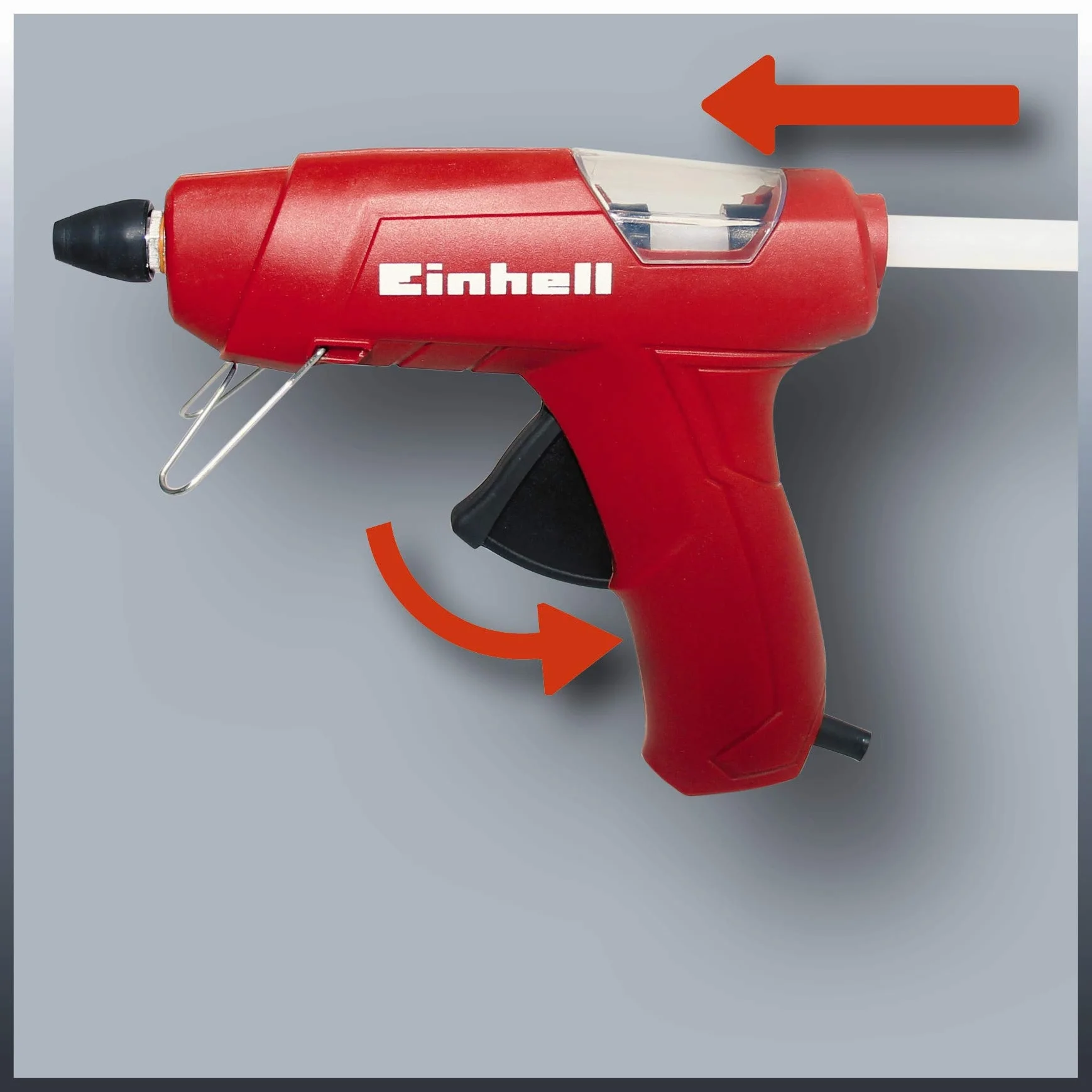 Einhell Pistolet do klejenia na gorąco TC-GG 30 (posuw mechaniczny, okienko, pałąk, w zestawie standardowa, płaska, przedłużająca, 3 sztyfty do kleju)
