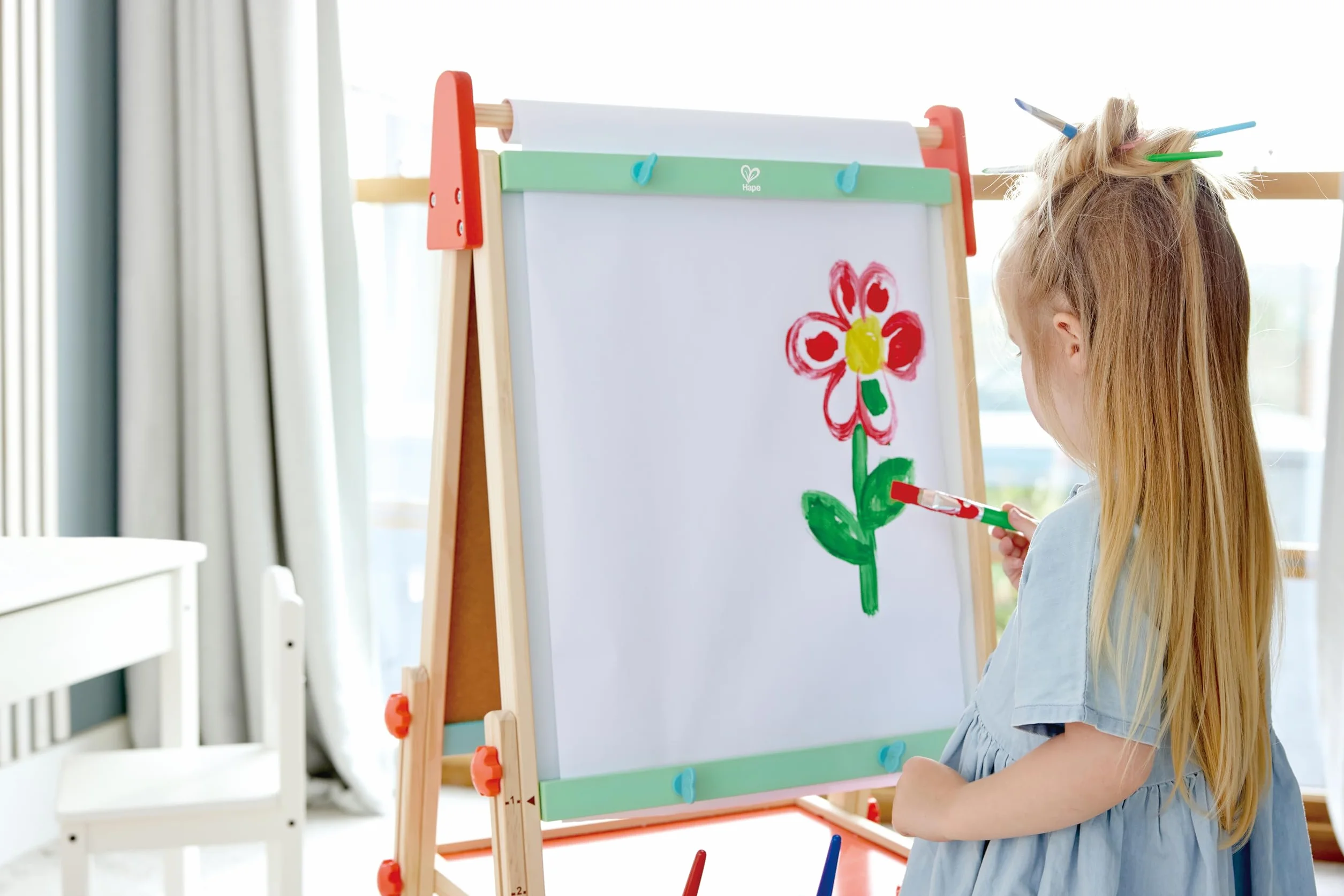 Hape Art Paper Roll Replacement for Art Easel , 38cm X 20m Replacement Paper Roll for All-in-1 Easel