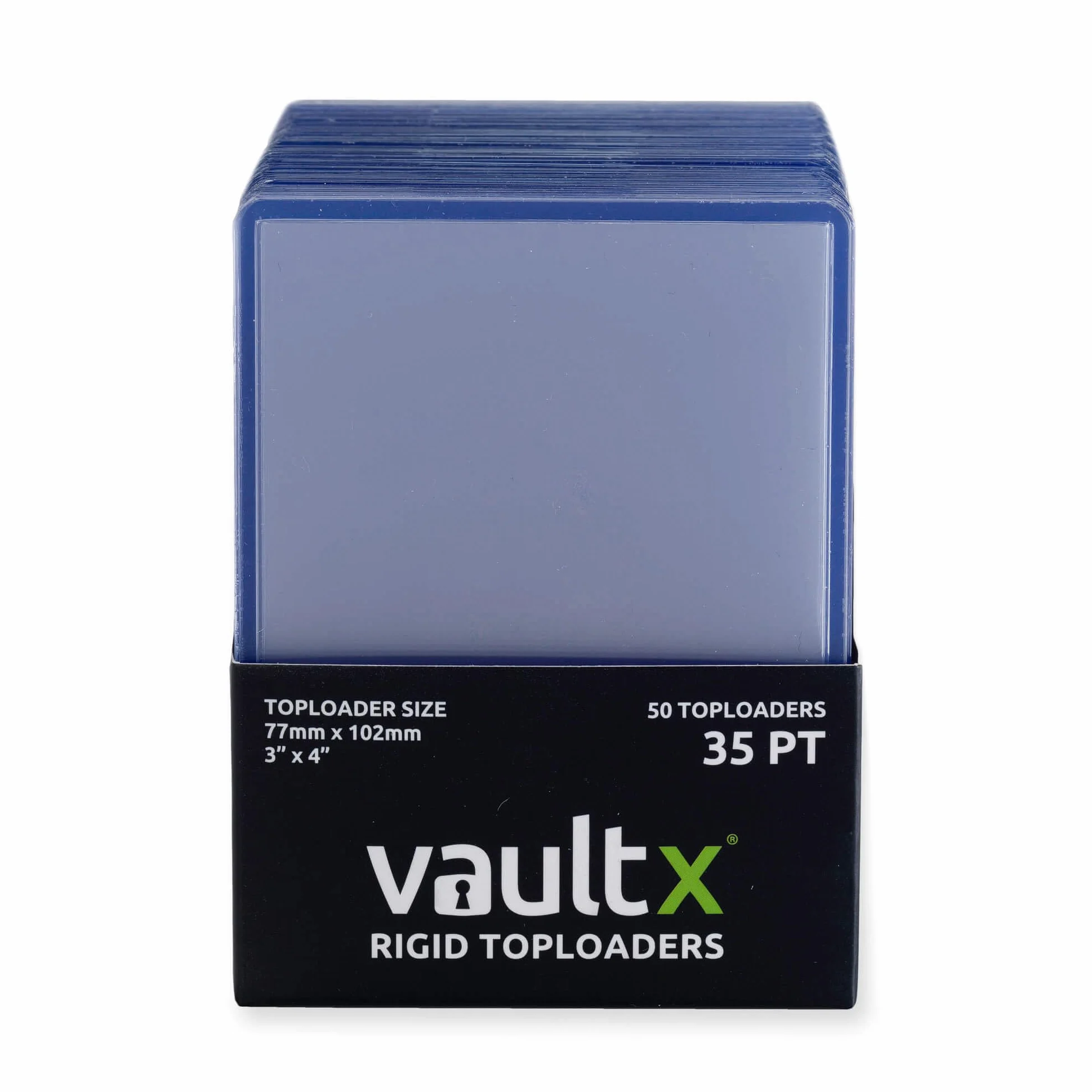 Vault X Toploadery 35pt, karty kolekcjonerskie, wyjątkowo grube premium, sztywne etui bezszwowe 3" x 4", twarde koszulki, przezroczysta ochrona do gier kolekcjonerskich, TCG (opakowanie 50 szt.)