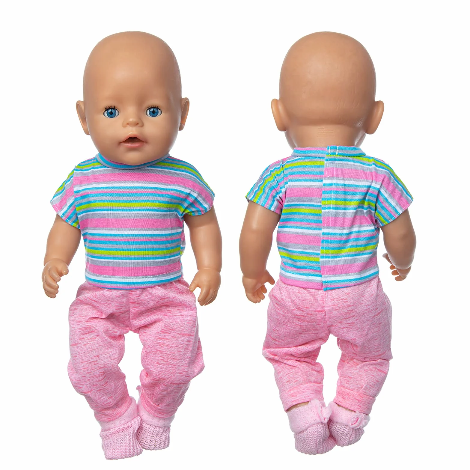 Ubrania lalki 36-43 cm New Born Baby lalki, w tym koszula, płaszcz, kapelusz, skarpetki (bez lalki)