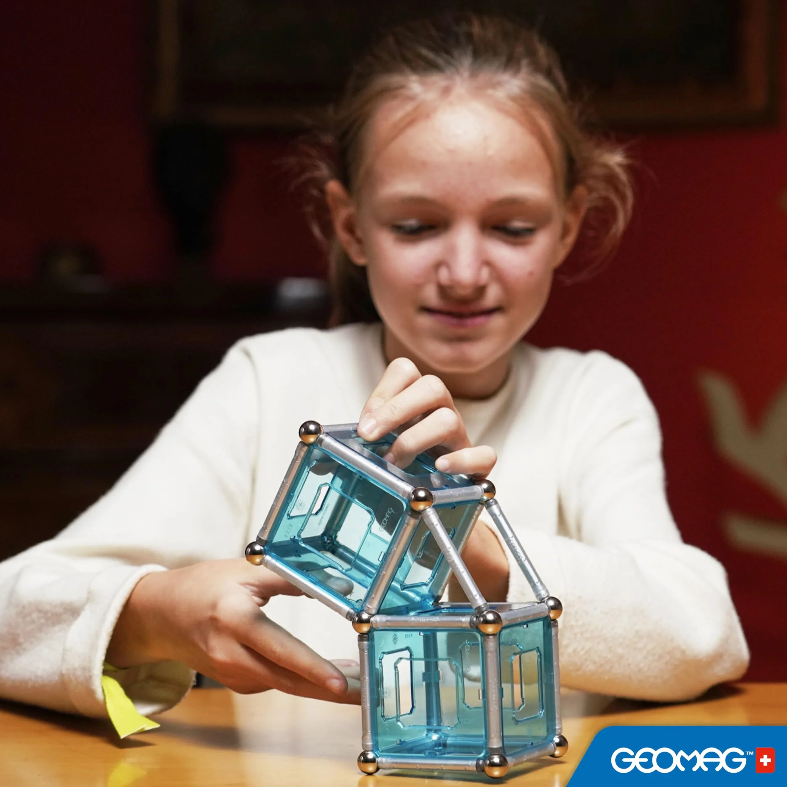 Geomag 024 PRO-L zestaw budowlany, metal niebieski i srebrny, 110 sztuk