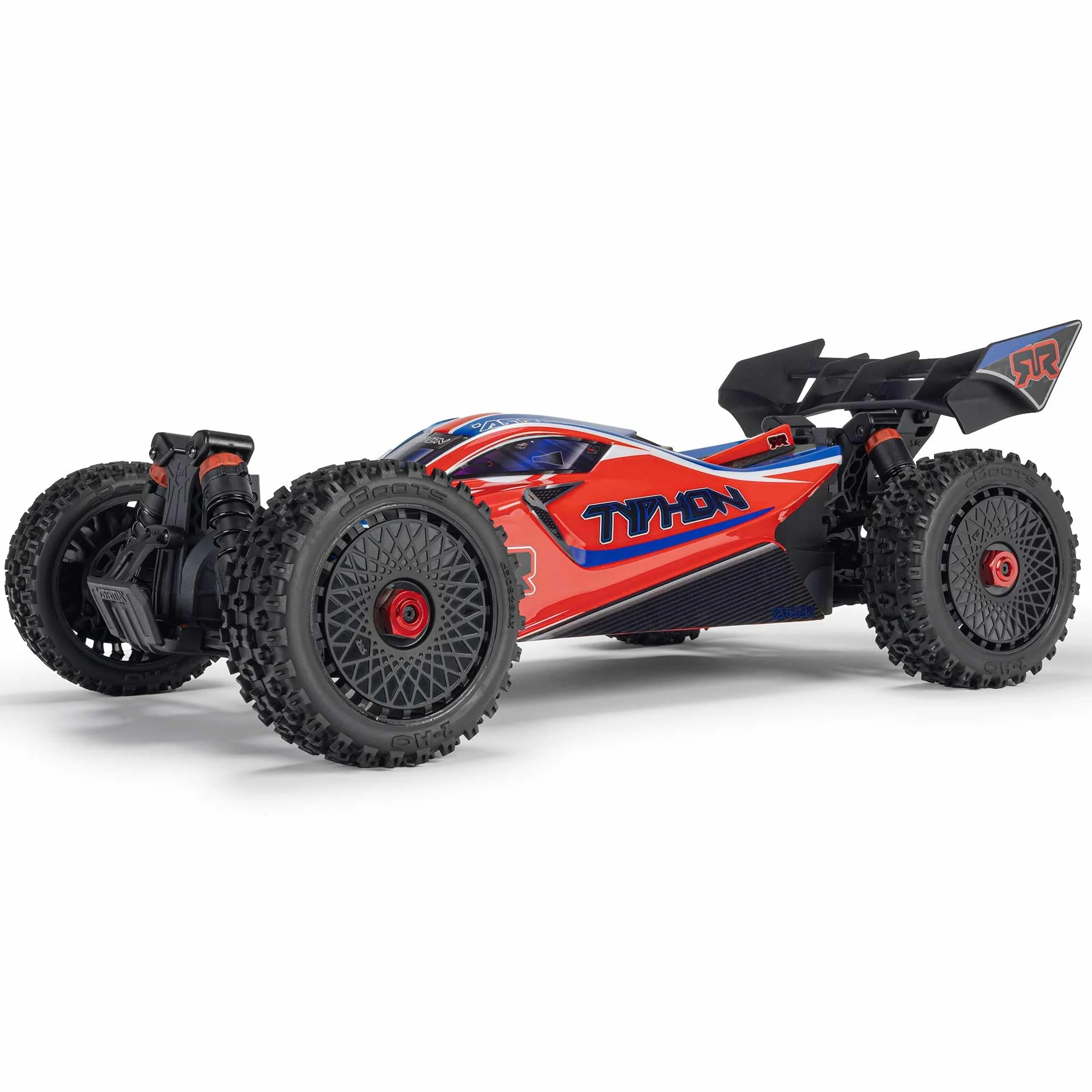 ARRMA RC Car 1/8 Typhon 4X4 223S BLX BRUSHLESS Buggy RTR (bateria i ładowarka nie są dołączone) z DSC RED/Blue, ARA4306V4T3