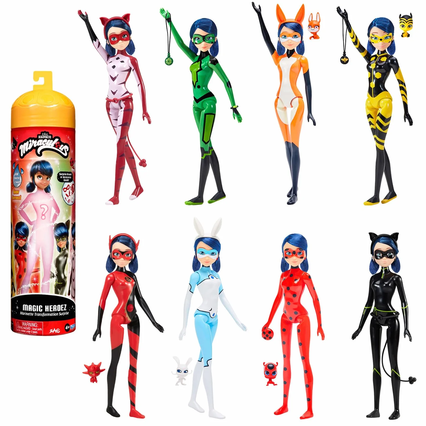 BANDAI - Cudowna biedronka - Marinette Color Change Surprise - Cudowna lalka przegubowa 26 cm + 3 niespodzianki - Lalka zmieniająca kolor - Model losowy - Zabawka dla dzieci 4 lata i więcej - P50390