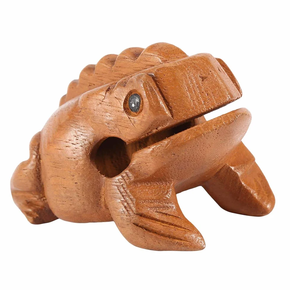 Drewniana żaba tajlandia tradycyjne rzemiosło drewniana szczęśliwa żaba rechot Instrument muzyczny Home Office Decor Office(#3 10.6CM)