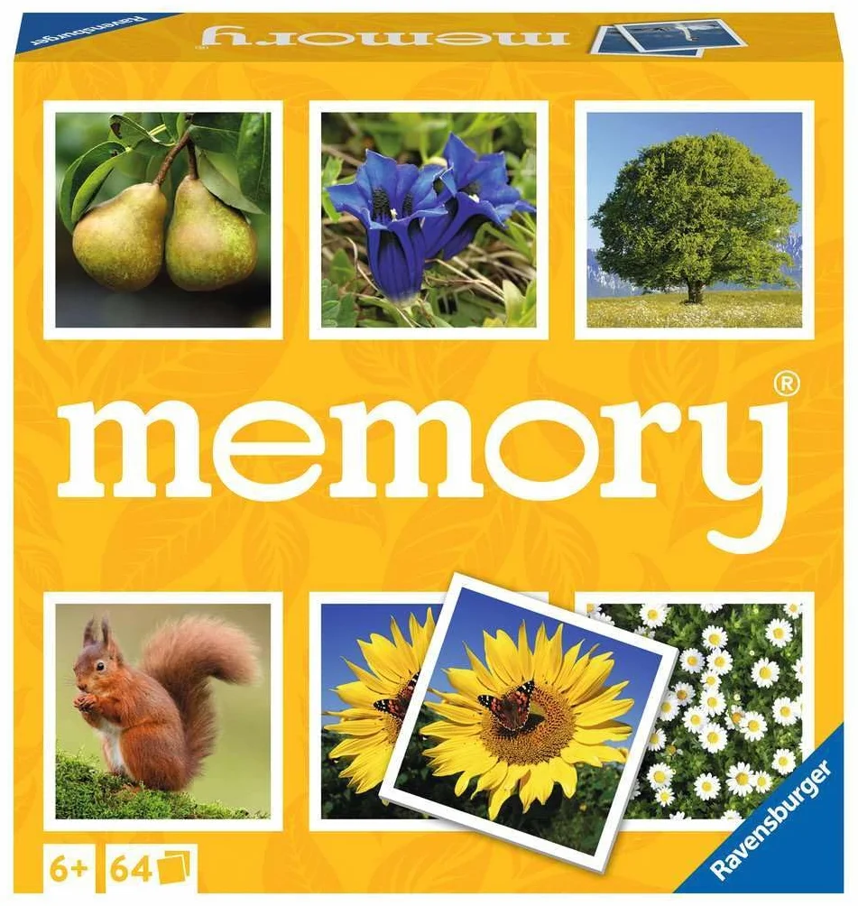 Ravensburger Natur memory® - 20881 - klasyczna gra dla wszystkich miłośników natury, gra zapamiętywana dla 2-8 graczy od 6 lat