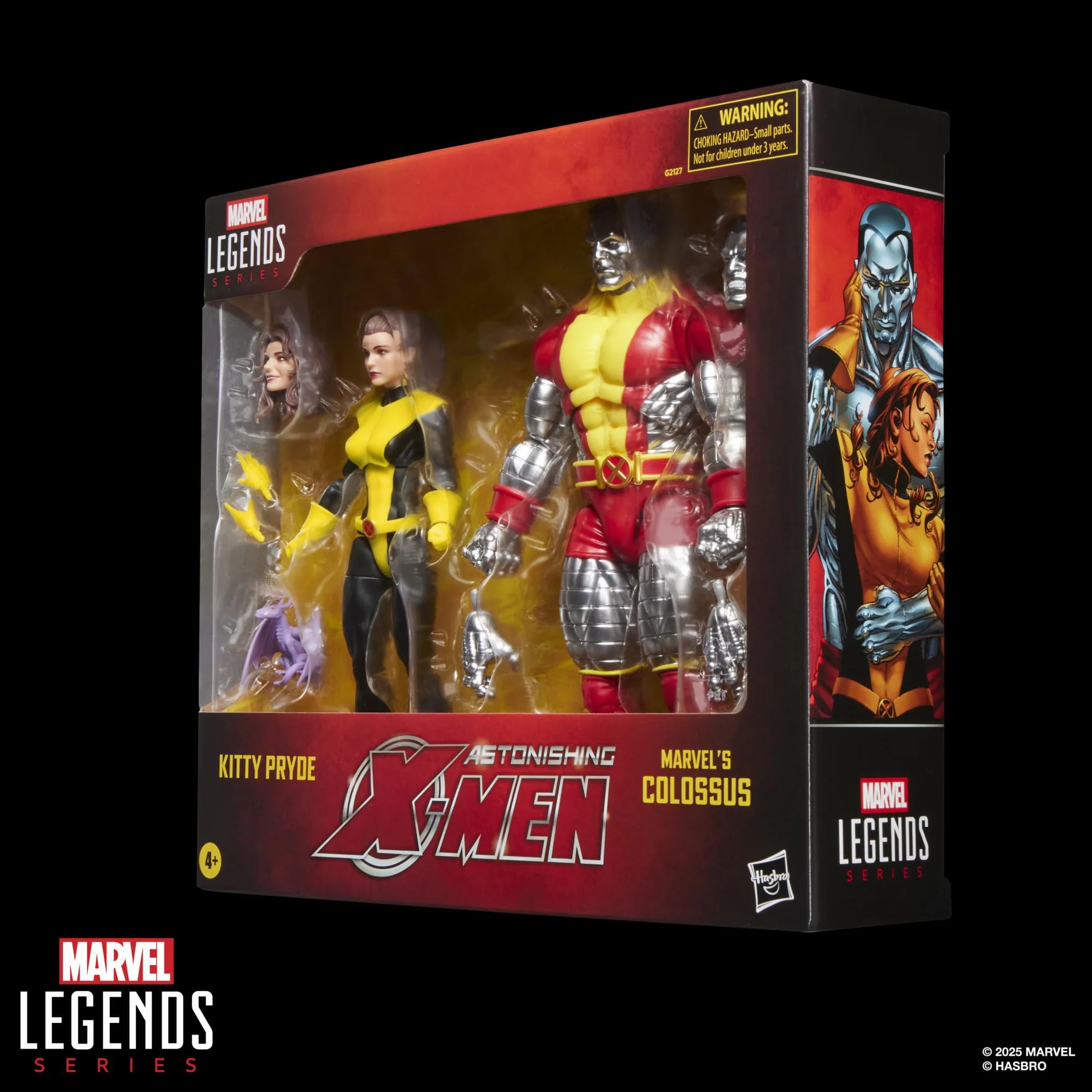 Dwupak Kitty Pryde i Colossus Marvela ze świata X-Men z serii Marvel Legends, dwie 15-centymetrowe figurki kolekcjonerskie inspirowane komiksami Astonishing X-Men