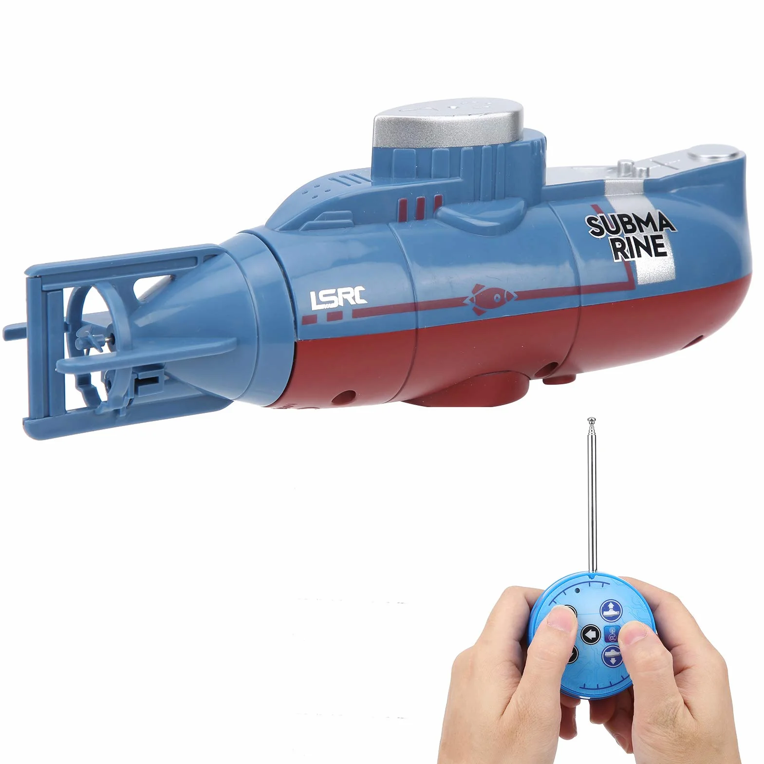 Okręt podwodny z pilotem zdalnego sterowania, wojskowy model łodzi, elektryczna zabawka wodna, symulowany model łodzi podwodnej, 6-kanałowy pilot podwodny dla dzieci