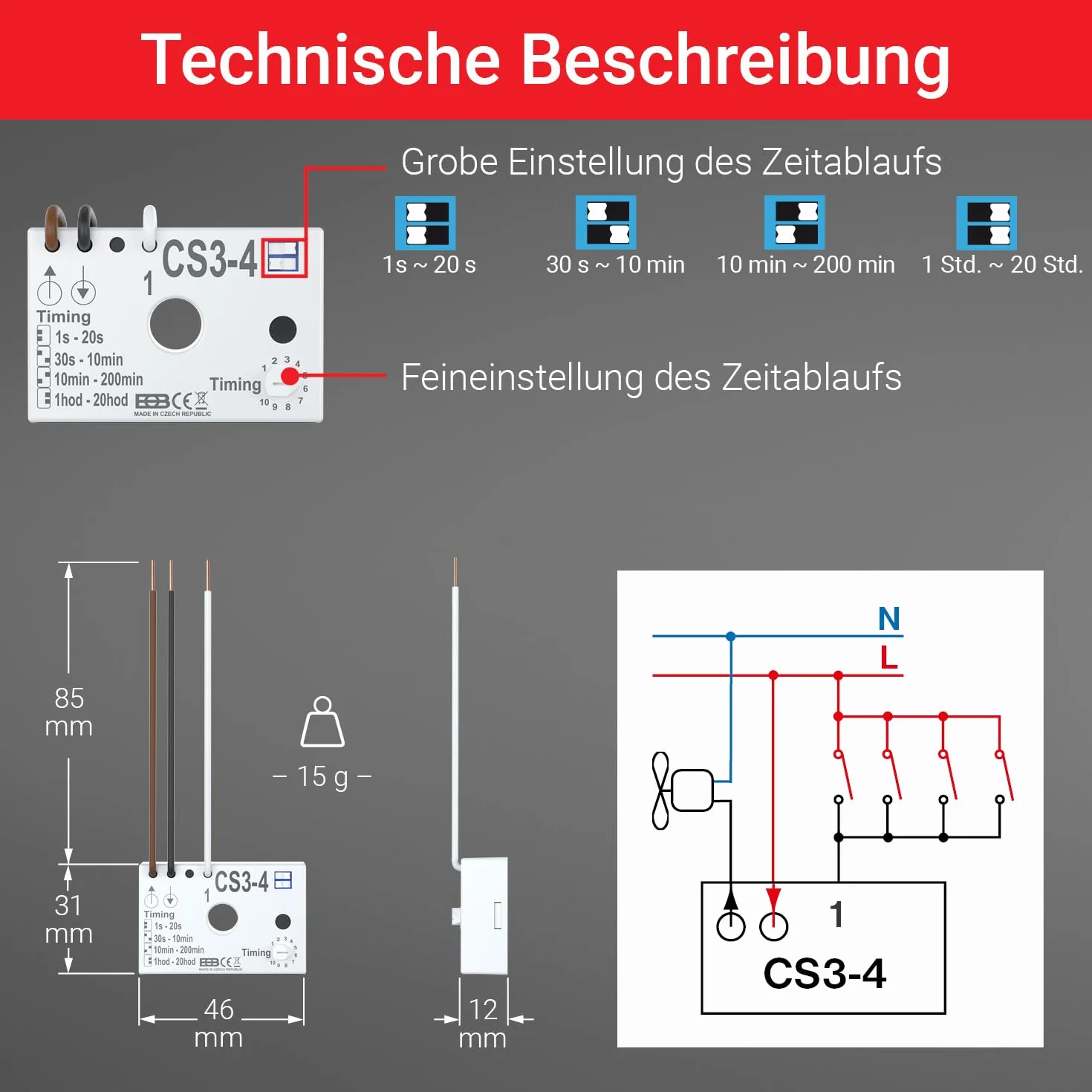 Elektrobock CS3-4 przekaźnik końcowy podtynkowy