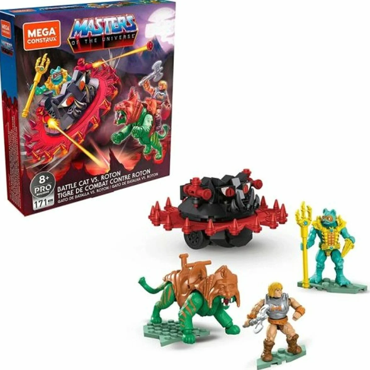 MEGA Construx GPH23 - Probuilder Masters of The Universe Classic Roton Assault, zawiera dwie mikrofigurki do kolekcjonowania, zabawka od 8 lat