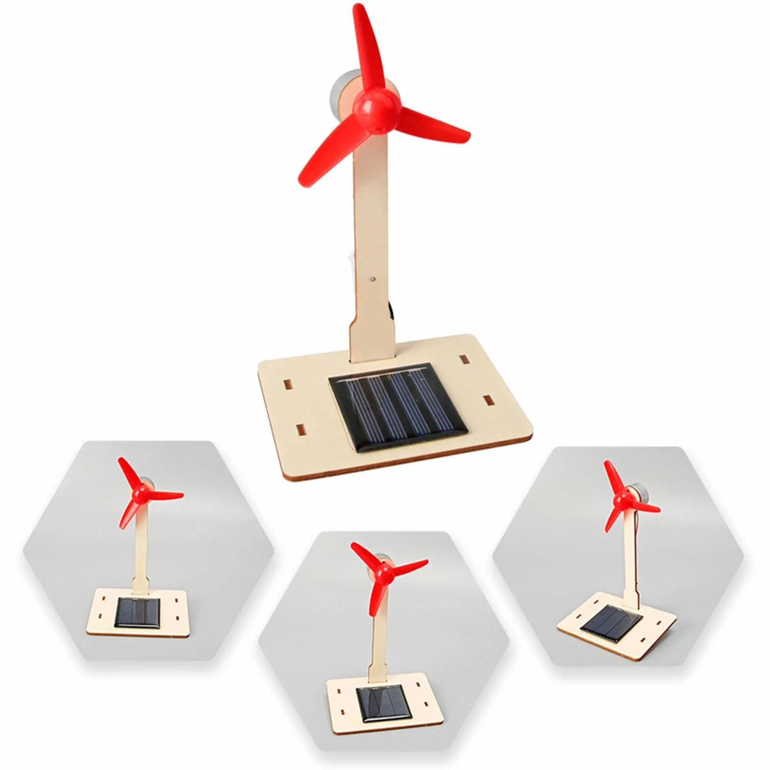 Wiatrak zasilany energią słoneczną | DIY turbina wiatrowa zasilana energią słoneczną, zabawki solarne edukacja zabawna zabawka prezent do dekoracji wnętrz ozdoba ogrodowa