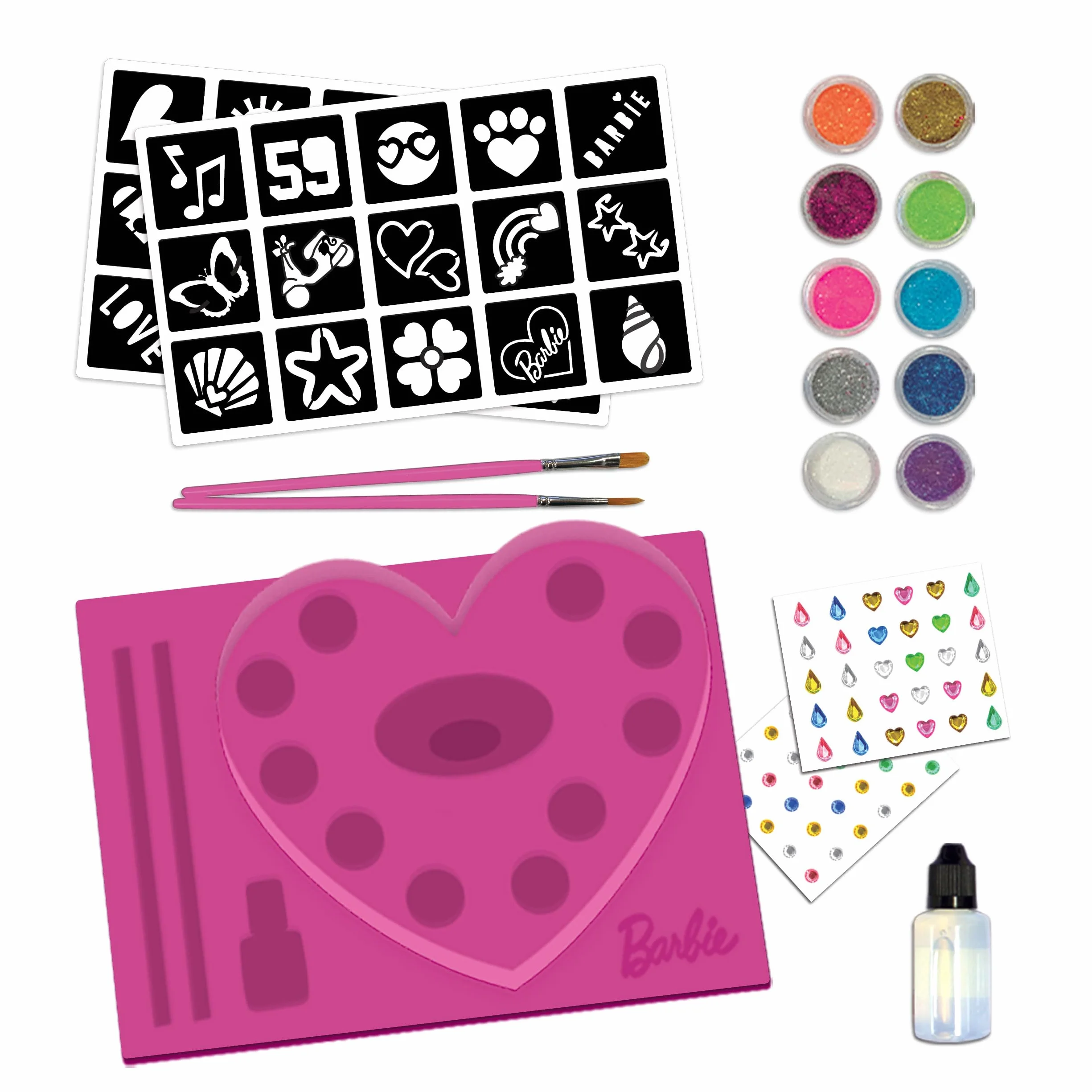 Lisciani Gry - Barbie My Glitter Tattoo, Kwiatowy Kolor Meine Scientillant-Tatuaggi, S, 100958