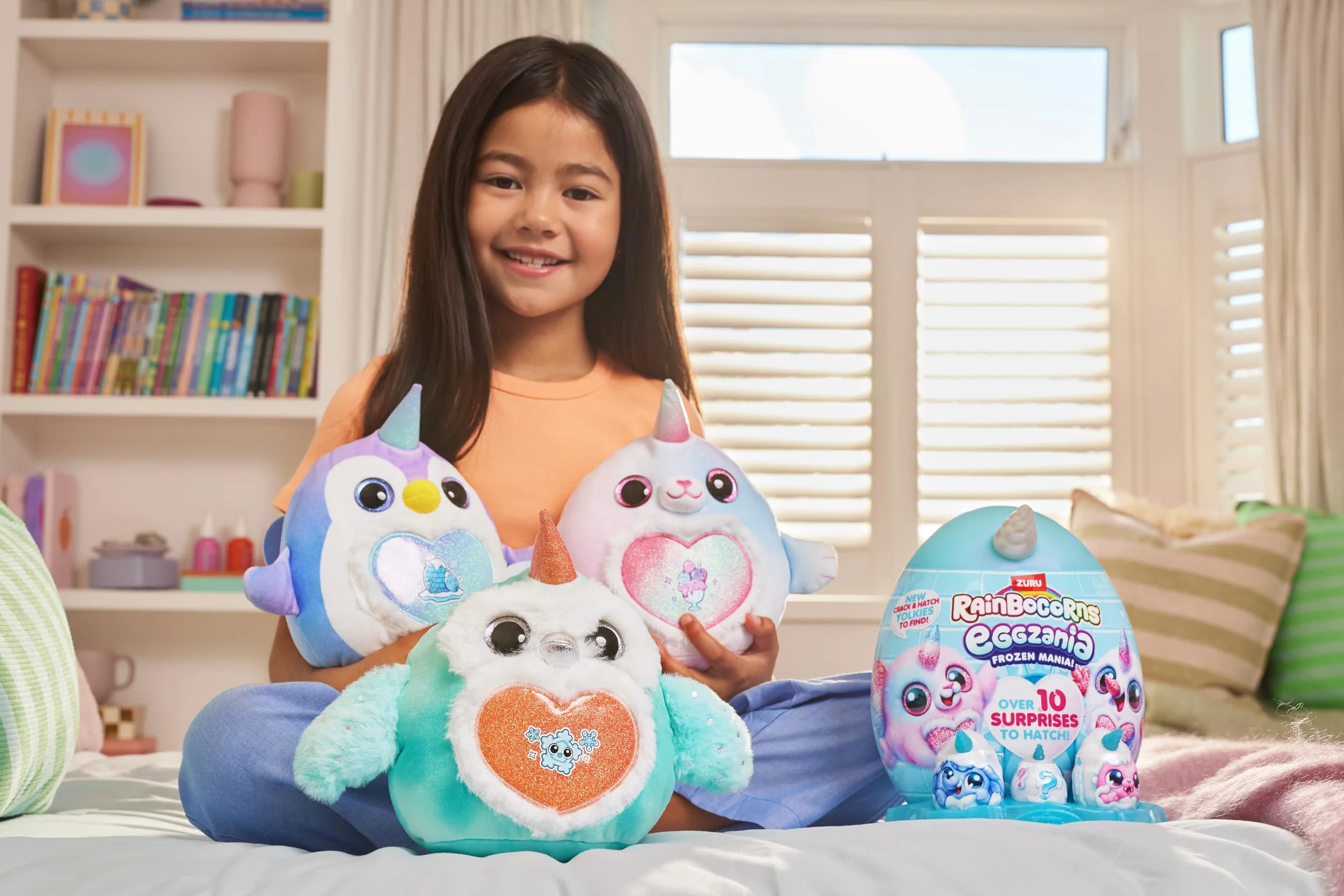 Rainbocorns Eggzania Frozen Mania od ZURU, kolekcjonerska pluszowa zabawka dla dziewczynek 3+, Glacia