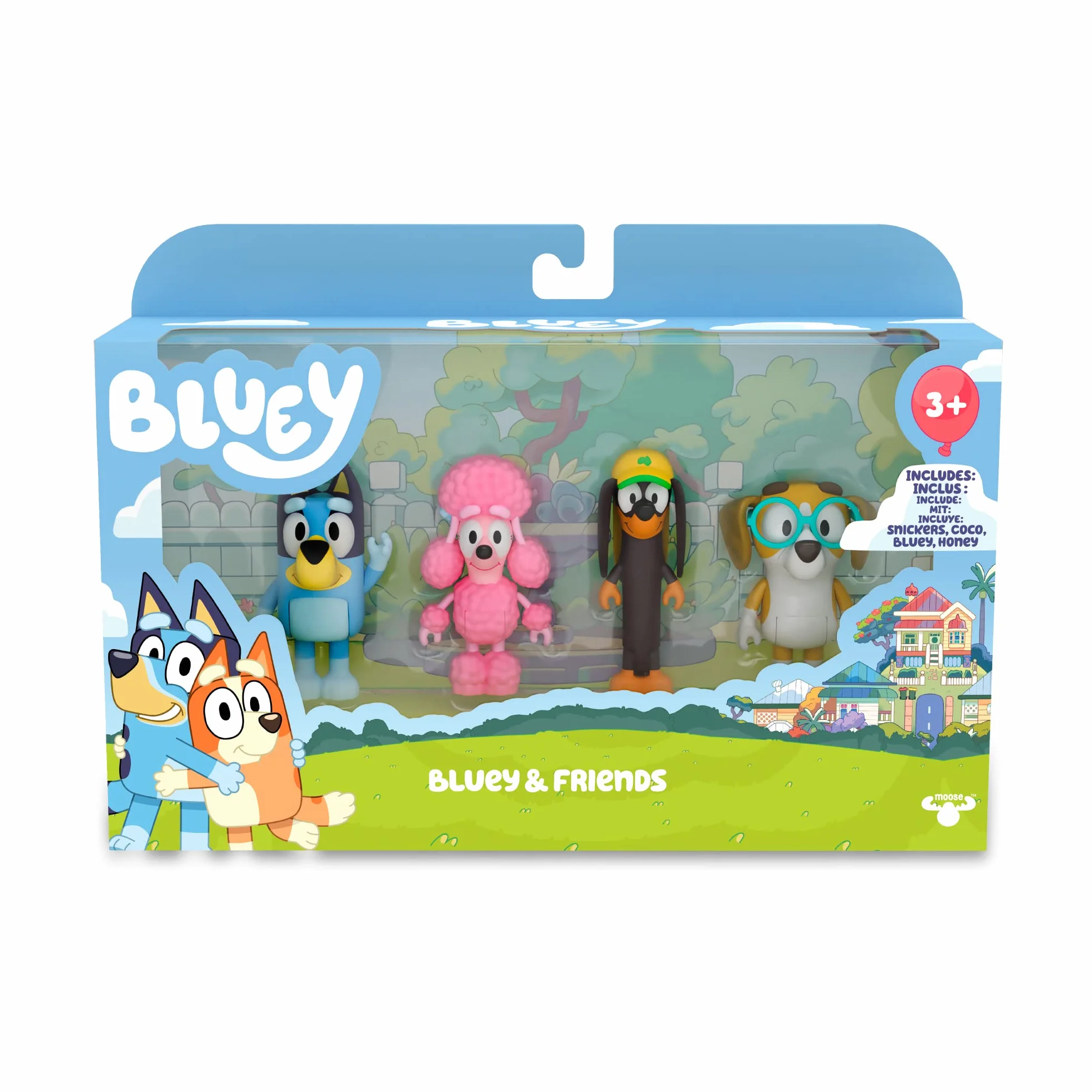 BlueY Giochi Preziosi Friends Pack, zestaw 4 przegubowych postaci i Friends Snickers, Honey i Coco, jak w telewizji, dla dzieci od 3 lat, BLY01200, wielokolorowy