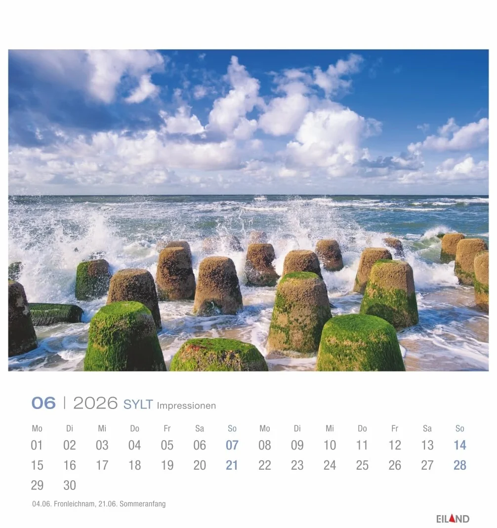 Sylt Impressionen Postkartenkalender 2026: Die schönsten Seiten der Insel in einem kleinen Kalender zum Aufstellen oder Aufhängen. Fotokalender mit monatlichen Postkarten zum Sammeln und Verschicken.