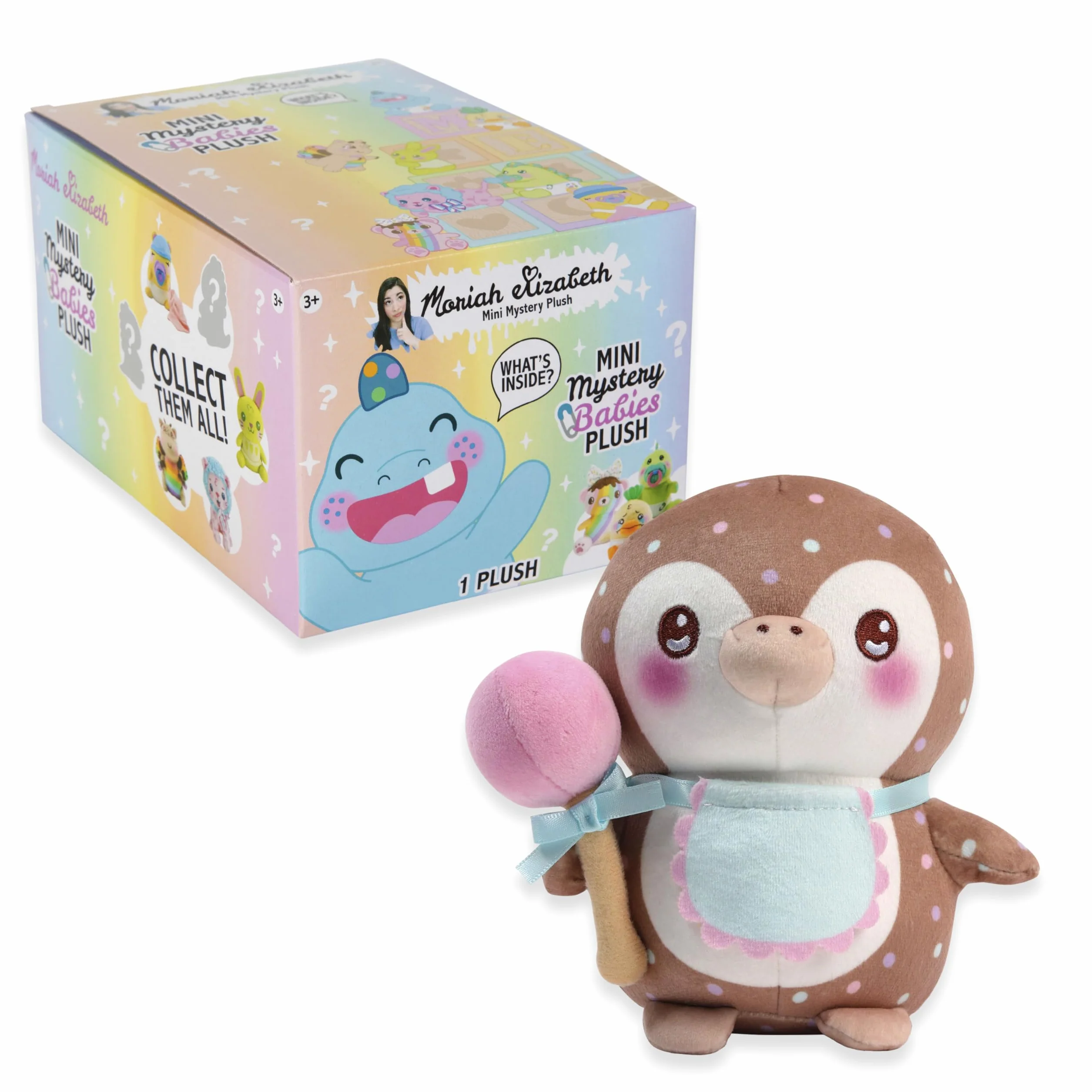 Moriah Elizabeth Mini tajemniczy plusz, seria 4, Baby Mystery Plush, YouTube Craft Channel, Blind Box, 1 z 8 możliwych, oficjalny produkt