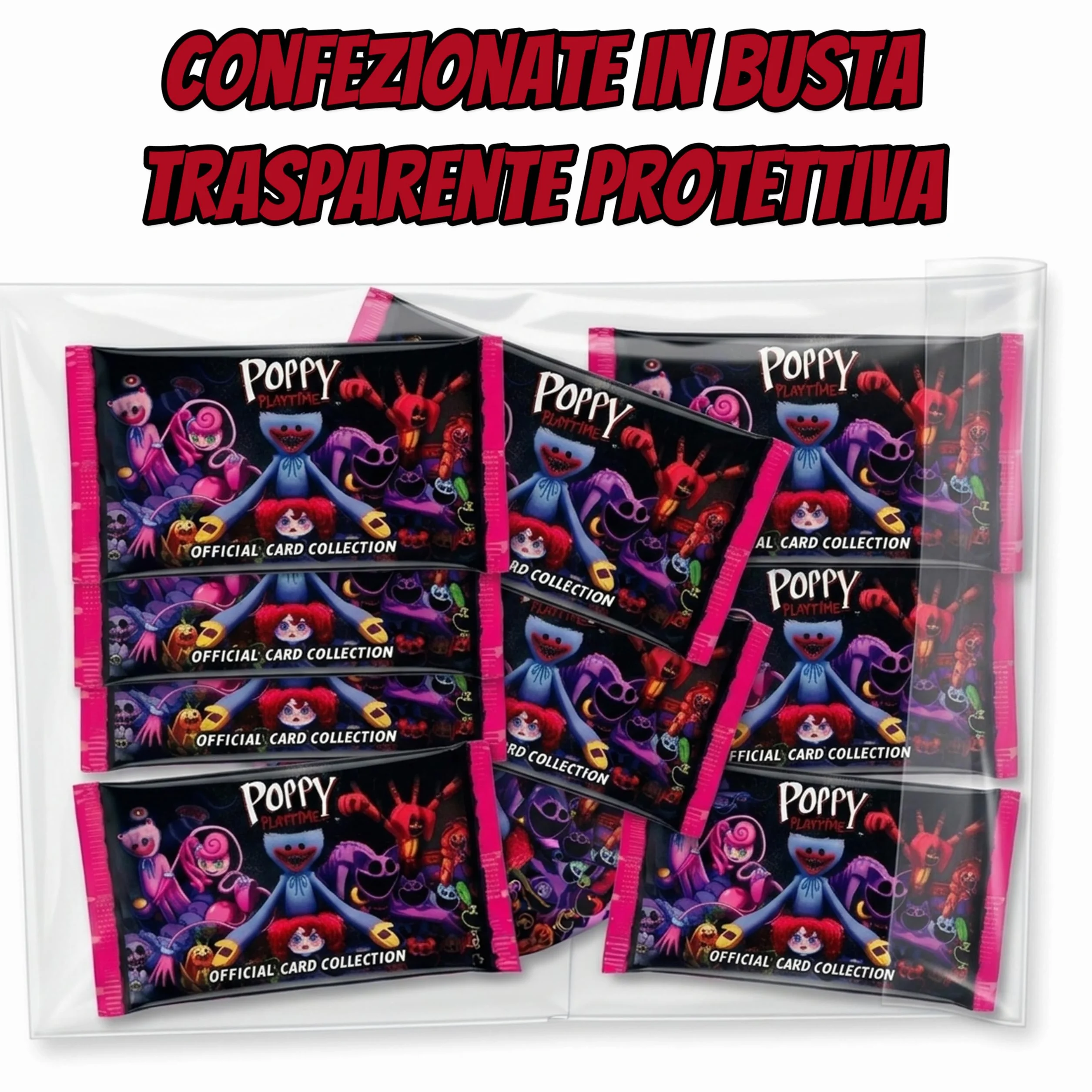 Generico POPY PLAYTIME 10 oficjalnych torebek Diramix, każda saszetka zawiera 5 kart kolekcjonerskich