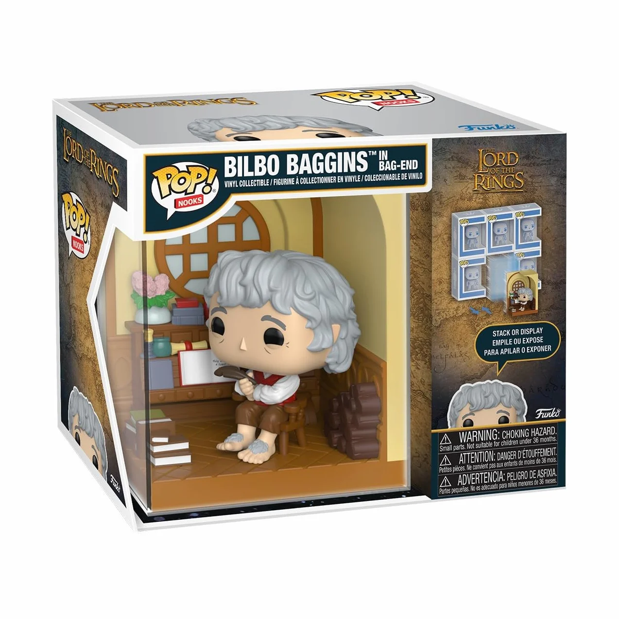 Funko POP! Nooks: Lord of the Rings - Bilbo​ Baggins - Figurka kolekcjonerska winylowa - pomysł na prezent - Oficjalny produkt - Zabawki dla dzieci i dorosłych - Model figurek kolekcjonerskich