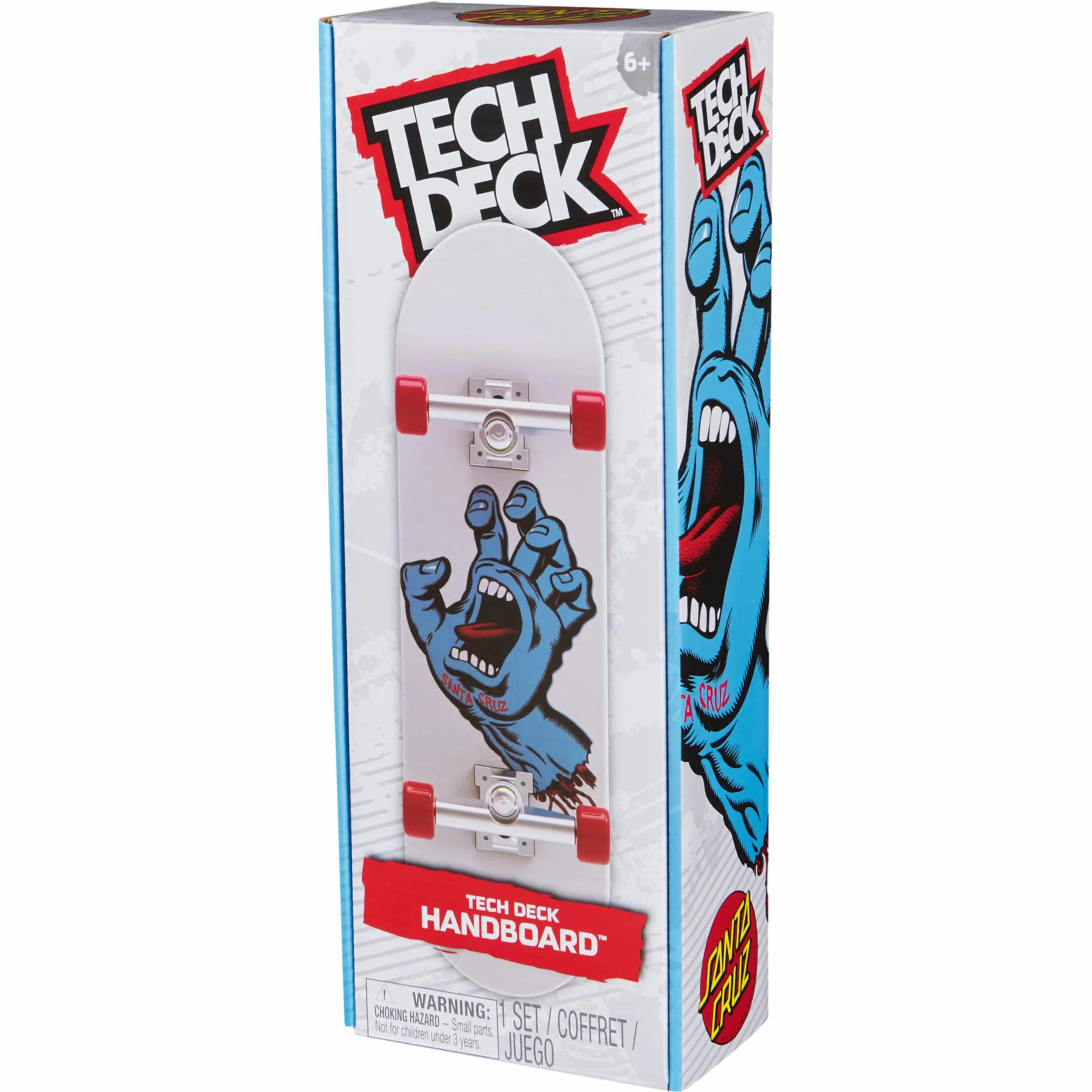 Tech Deck, Handboard Santa Cruz; Autentyczne mini deskorolki, zabawki dla dzieci dla chłopców i dziewczynek, od 6 lat (tylko do użytku ręcznego)