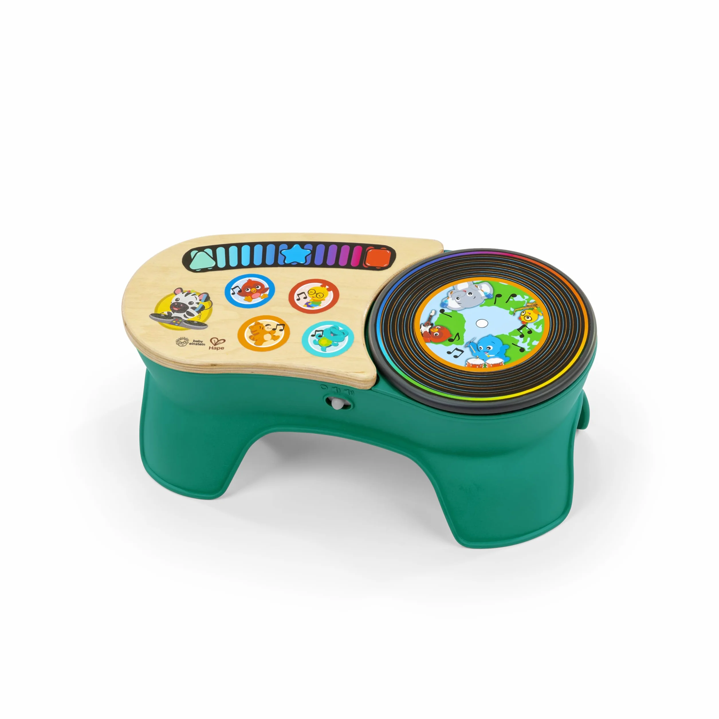 Baby Einstein Hape DJ Discovery gramofon zabawka muzyczna dla niemowląt 50+ dźwięków melodii dotyk