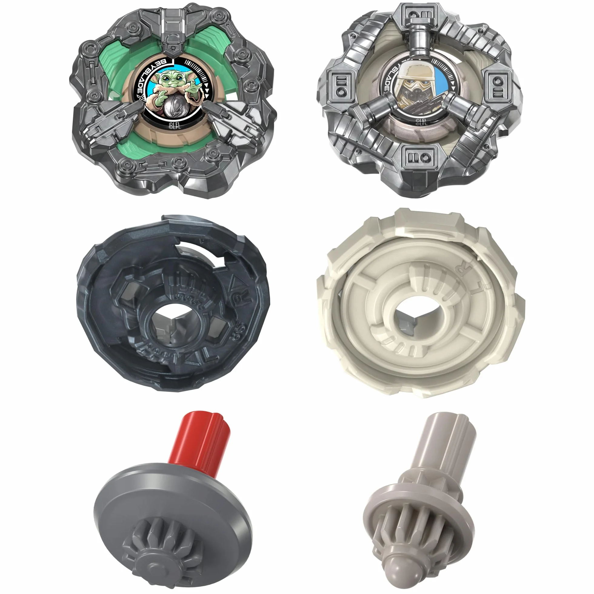 Beyblade X Gwiezdne wojny Collab Grogu kontra Snowtrooper 2 zabawkowe bączki Takara Tomy