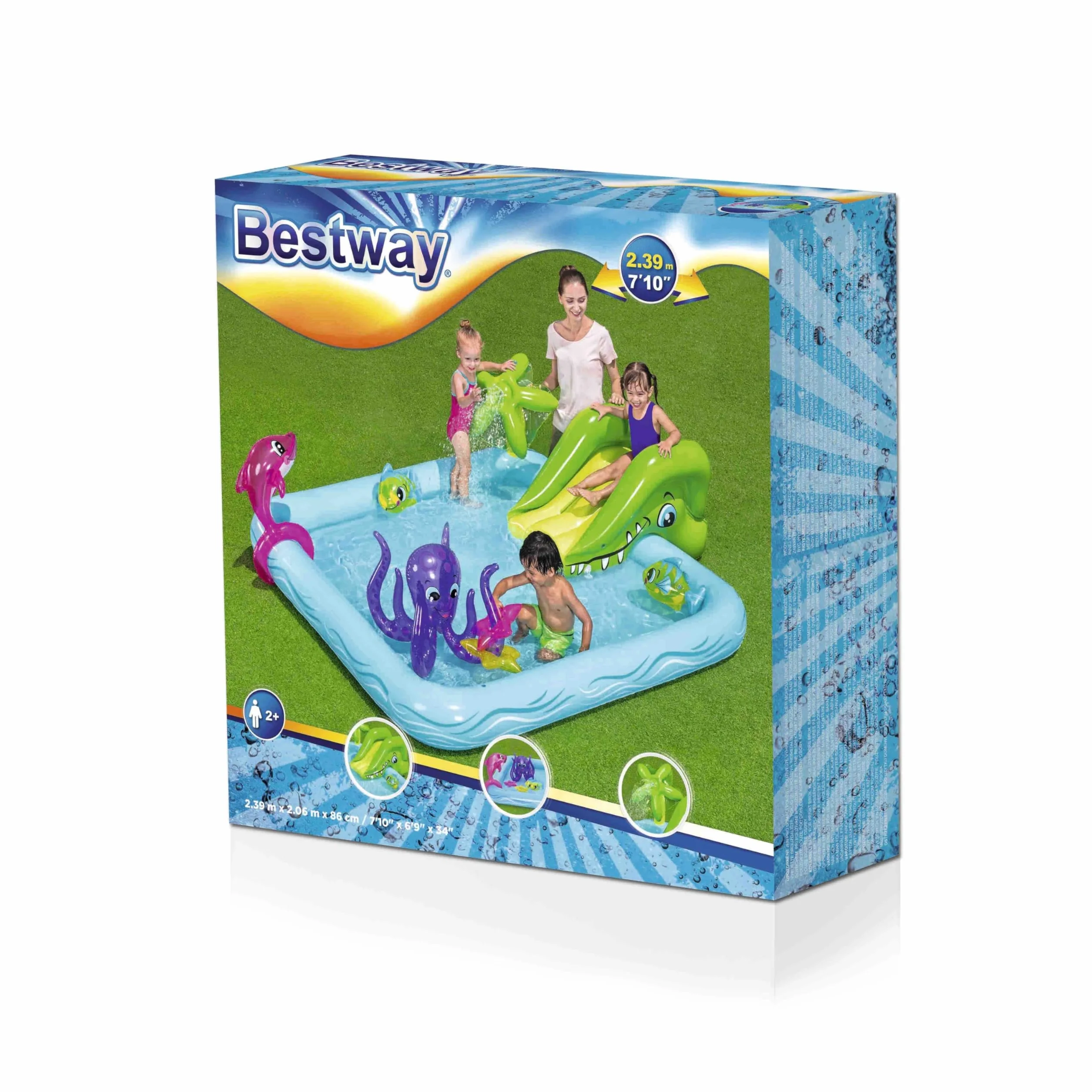 Bestway 1053052Xxx21 7'10" X 6'9" X 34"/2.39M X 2.06M X 86Cm Fantastic Aquarium Play Center