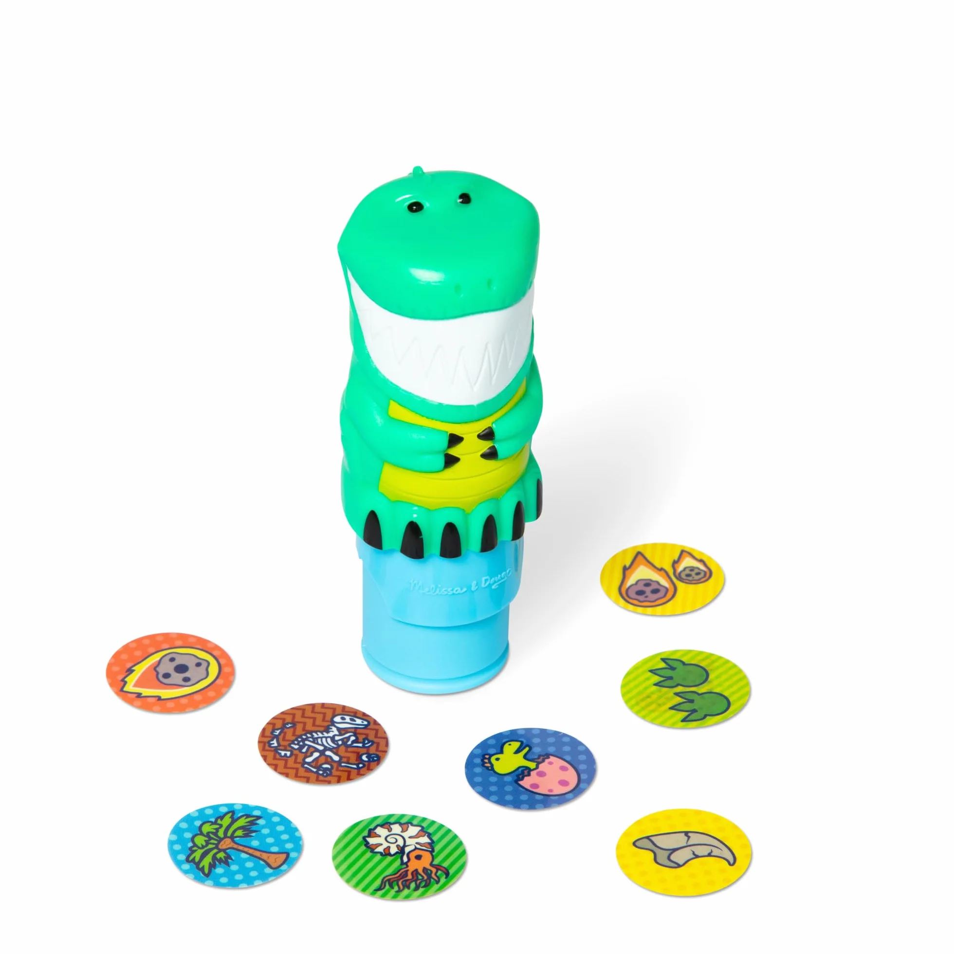 Melissa & Doug - Naklejka Wow! Naklejka dziecięca w kształcie dinozaura - 24 strony aktywności i 300 naklejek dla dzieci + mini blok i wkład (200) - 6075499 - Rzemiosło dla dzieci