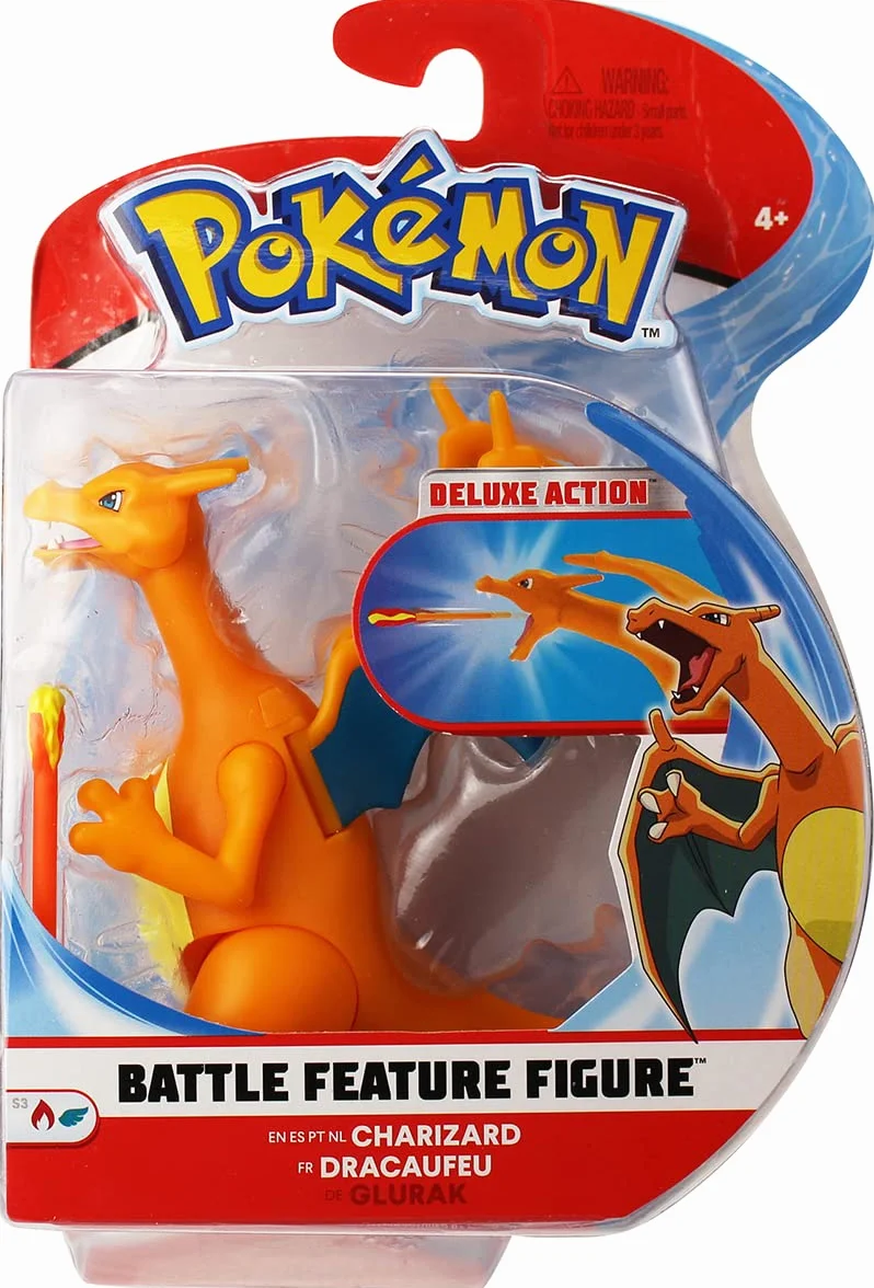 PoKéMoN Action Charizard figurka, 12 cm, 95132