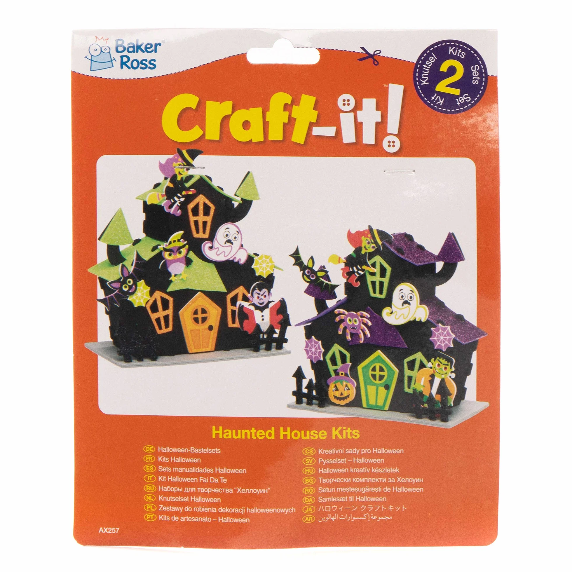 Baker Ross AX257 Halloween Nawiedzony Dom Zestaw 2 szt. Dekoracja