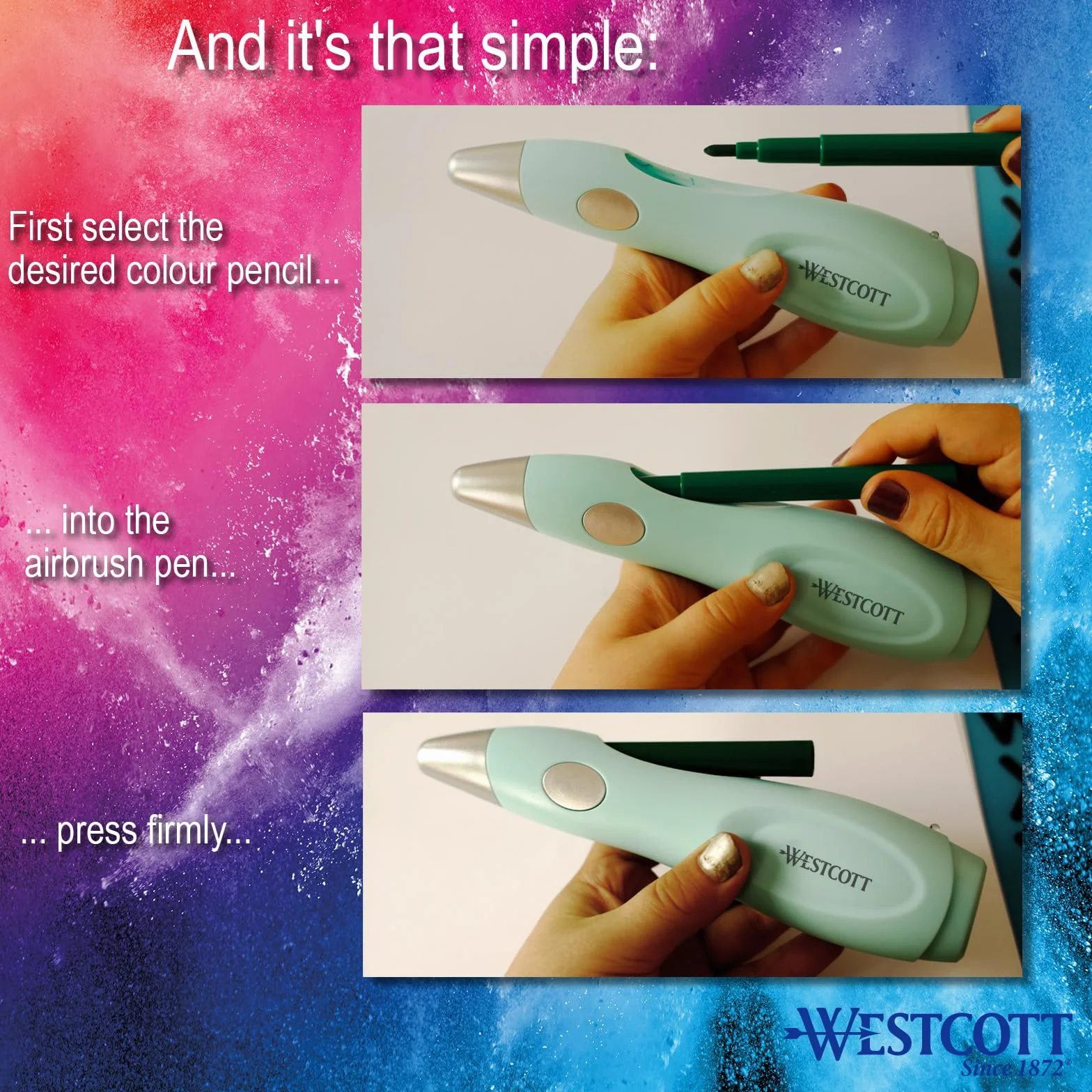 Westcott E-16800 00 Zestaw Pisaków, Zielony, 12 Sztuk