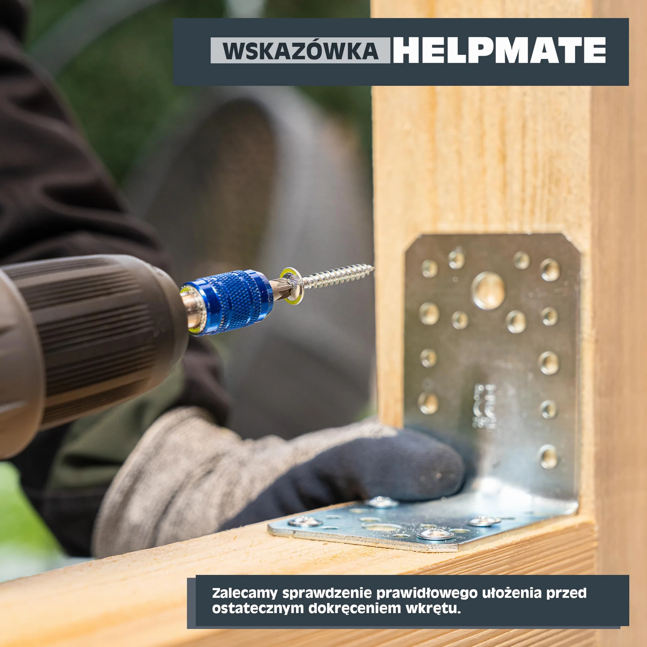 HELPMATE - Śruby łączące do drewna, łeb talerzowy 4,5 x 50 ocynkowany galwanicznie - 100 sztuk wkrętów do drewna z napędem PZ2 i rowkiem tnącym - do mocowania metalowych okuć na drewnie