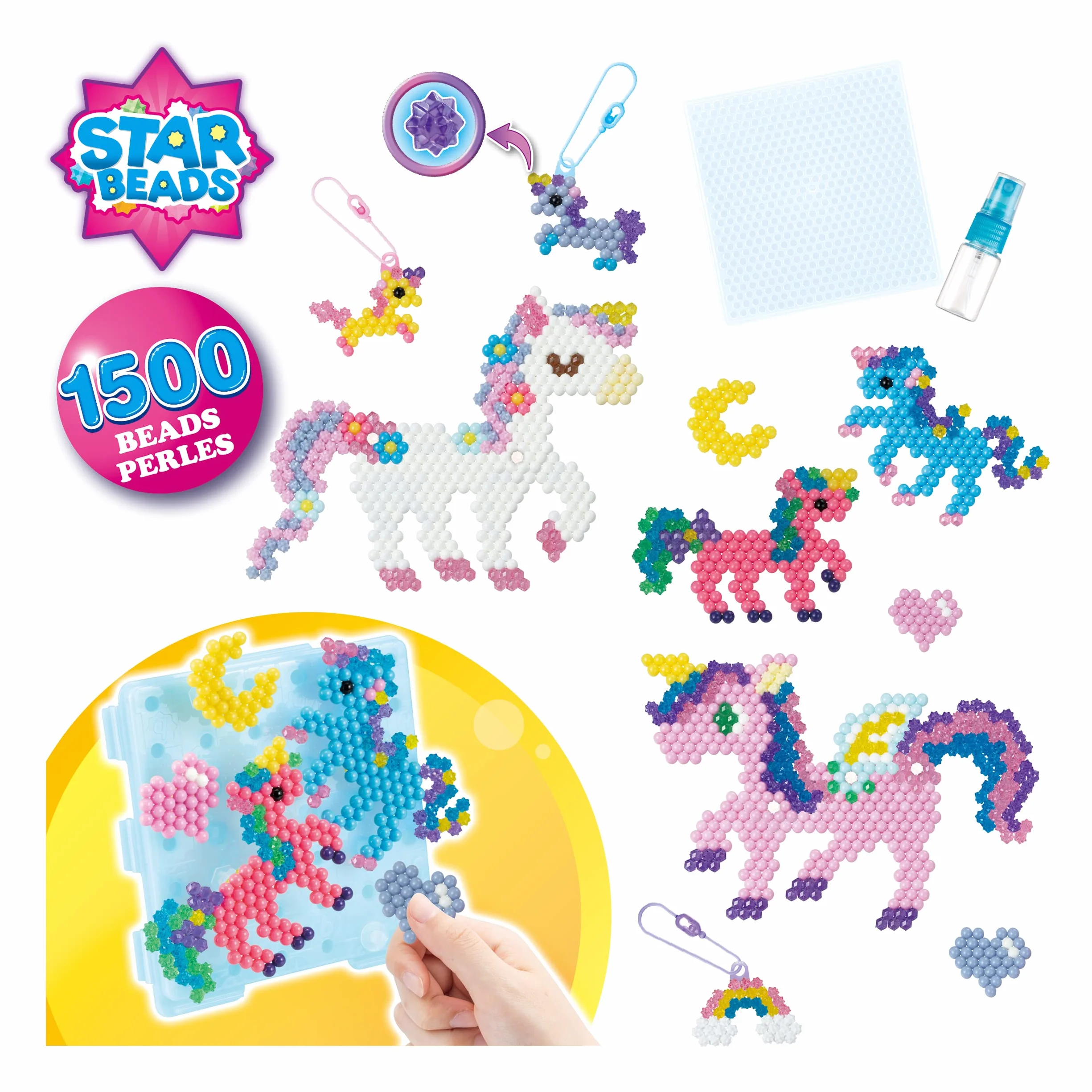 Aquabeads 31944 Zestaw „Tajemniczy jednorożec” - zestaw do majsterkowania