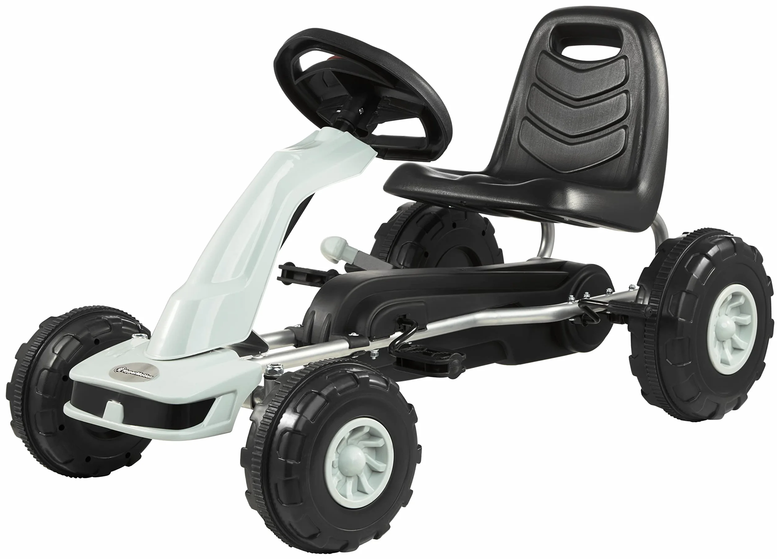 HyperMotion Go-Kart na Pedały dla Dzieci CHESTER, Gokart z Dwoma Trybami Jazdy dla Dziecka 3-5 Lat, Auto dla Dziecka, Samochód Dziecięcy od 3 Lat, Waga do 30 kg, Szary