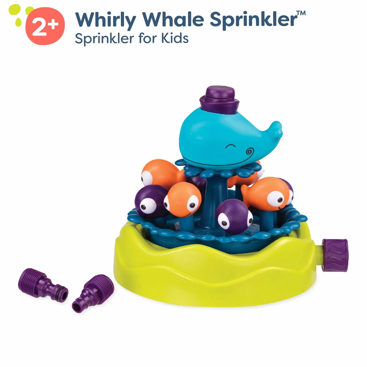 B. - Whirly Whale Zraszacz do Ogrodu dla Dzieci, Niebieski, BX1527C1Z