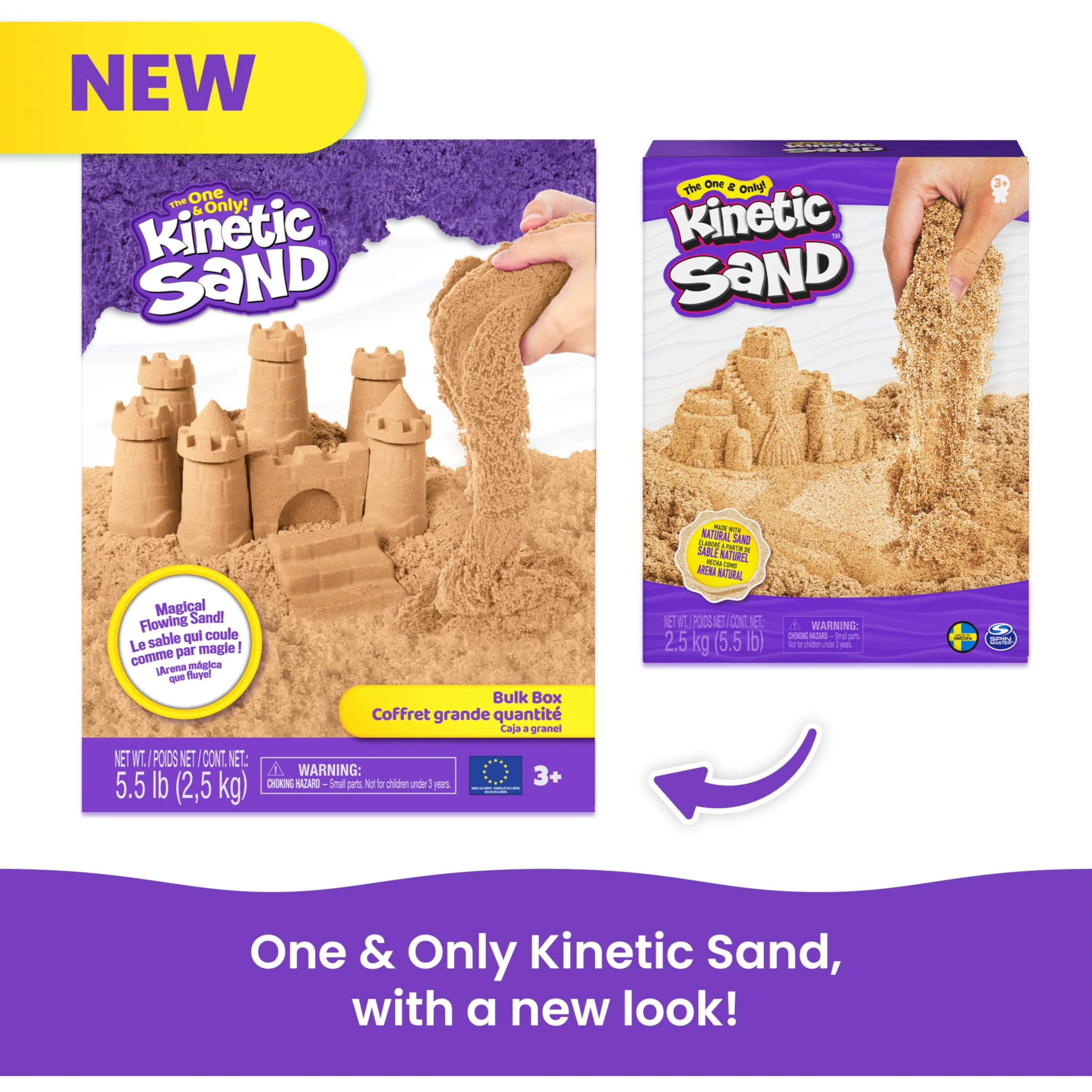 Kinetic Sand 6060997 - Brązowy Piasek Kinetyczny Do Kreatywnej Zabawy (2.5Kg),4.0 Liczyć