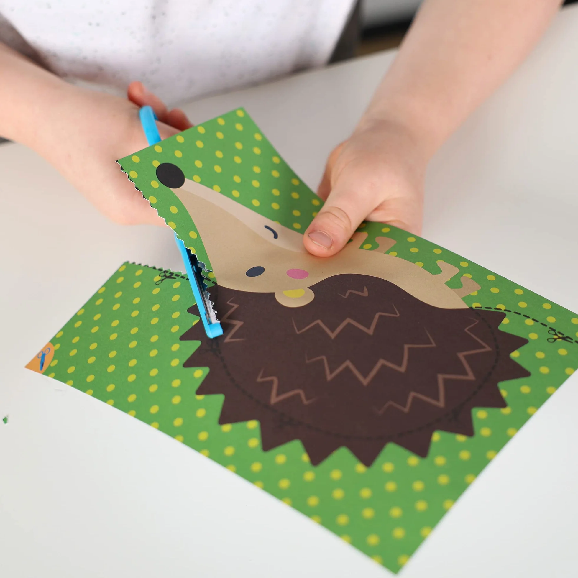 SES Creative Uczę się wycinać krok po kroku Edukacyjny zestaw do krojenia 3-6 lat 3 nożyczki bezpieczeństwa 30 kart do cięcia