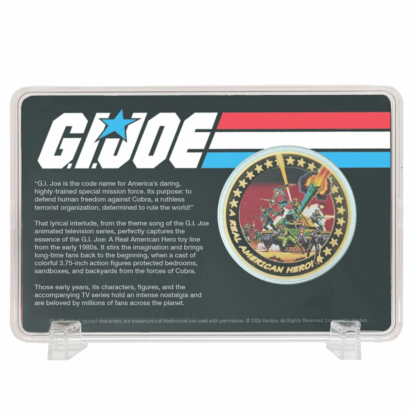 FaNaTtik G.I. Joe 60. rocznica 24k złocona edycja limitowana moneta w pudełku kolekcjonerskim – Prawdziwy Amerykański Bohater - Oficjalnie licencjonowany produkt