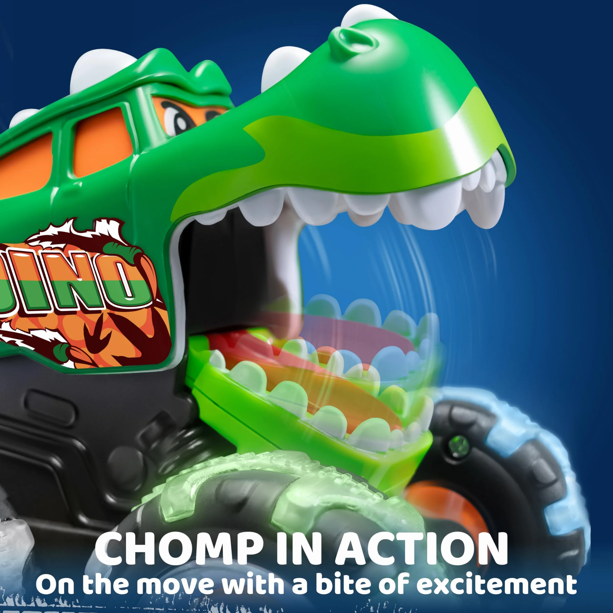 JOYIN 3 Pack zabawki Monster Truck dla chłopców i dziewczynek w wieku 1 2 3 4 5 6, samochody z podświetleniem aktywowanym ruchem, Monster Treads Lightning Wheels, prezent dla dzieci - zabawkowe