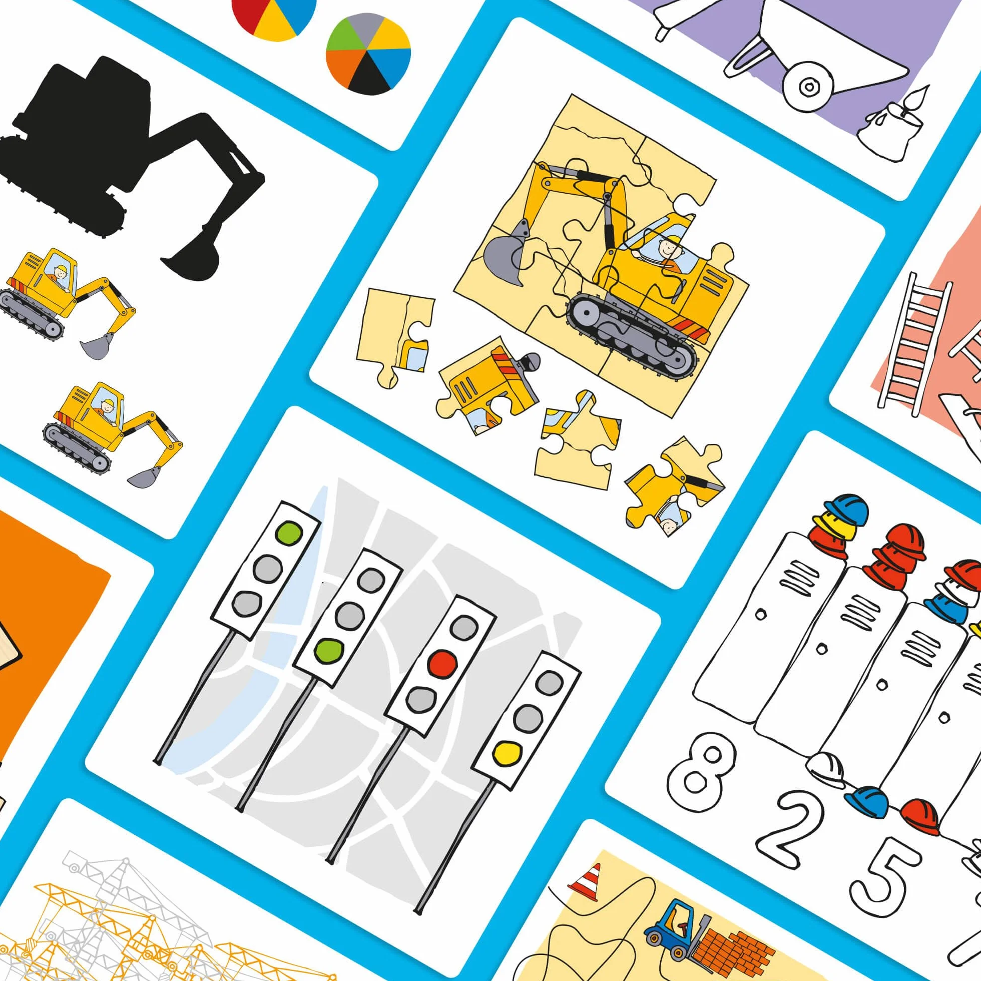 LogiCASE Extension Set - Baustelle: 77 x kunterbunter Rätselspaß für 1 Spieler