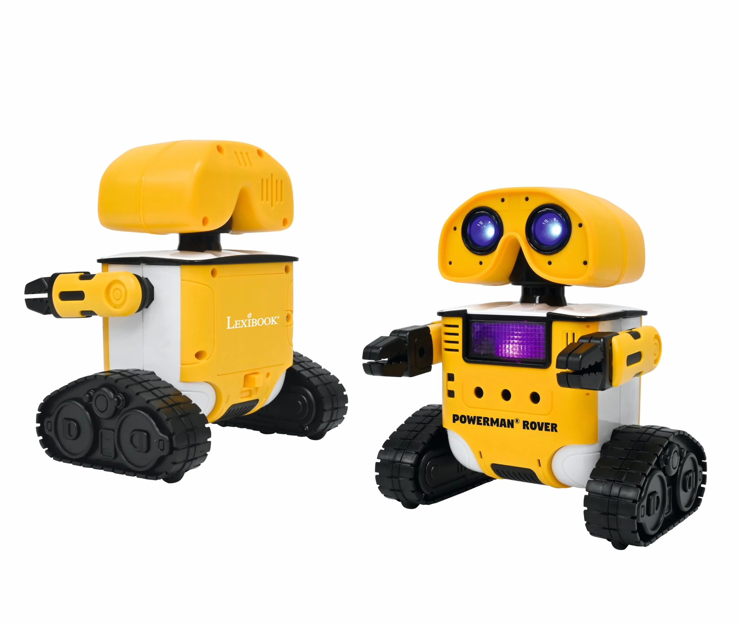 Lexibook ROB14 Powerman Rover, Twój Towarzysz Robota, Pilot Zdalnego Sterowania i Gestami, Odtwarza Muzykę i Tańce, Powtarza się po Tobie, Efekty Świetlne i Dźwiękowe, Programowalny Stem, Żółty
