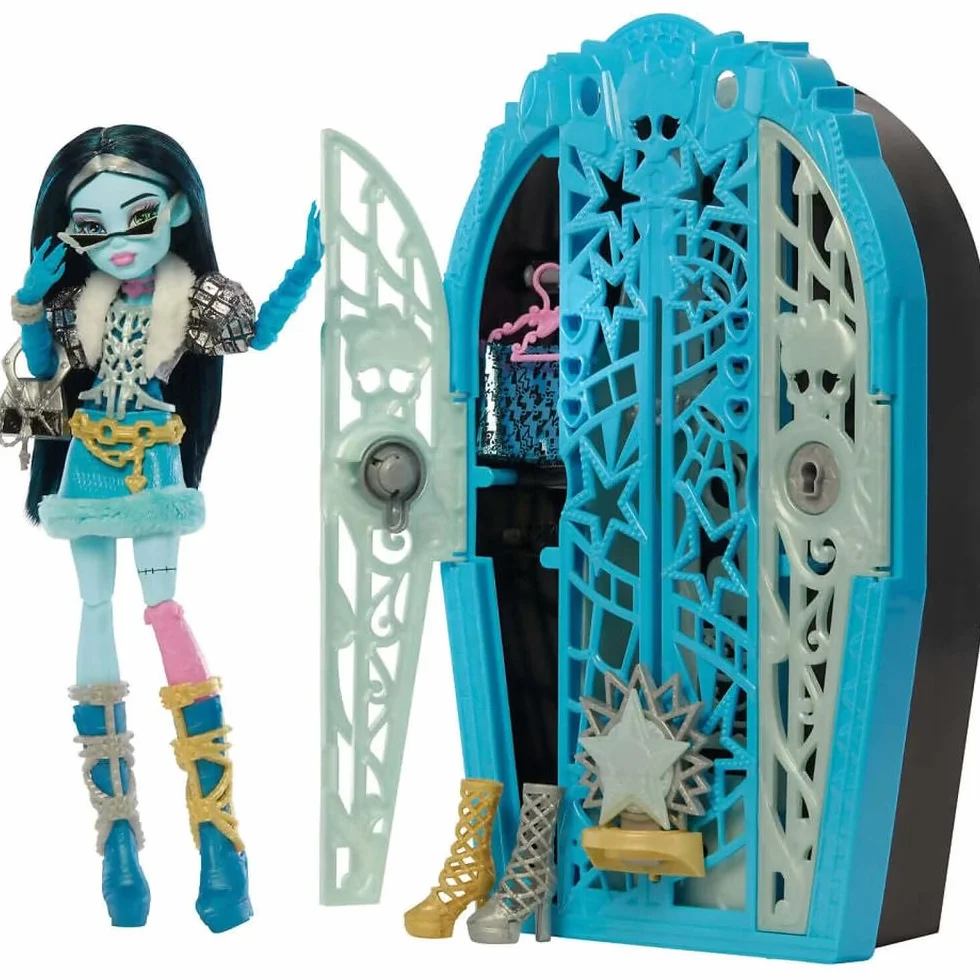 Monster High Straszysekrety Frankie Stein Seria 6 Tajemnice Hollyduch Zestaw lalka JBG81