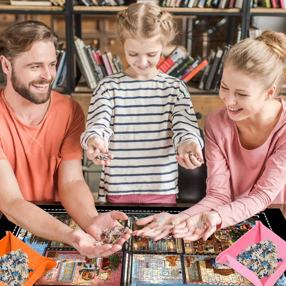 Joycabin Mata do puzzli - przenośna mata rolowana na 1000, 1500, 2000 elementów - dywan do przechowywania i transportu puzzli