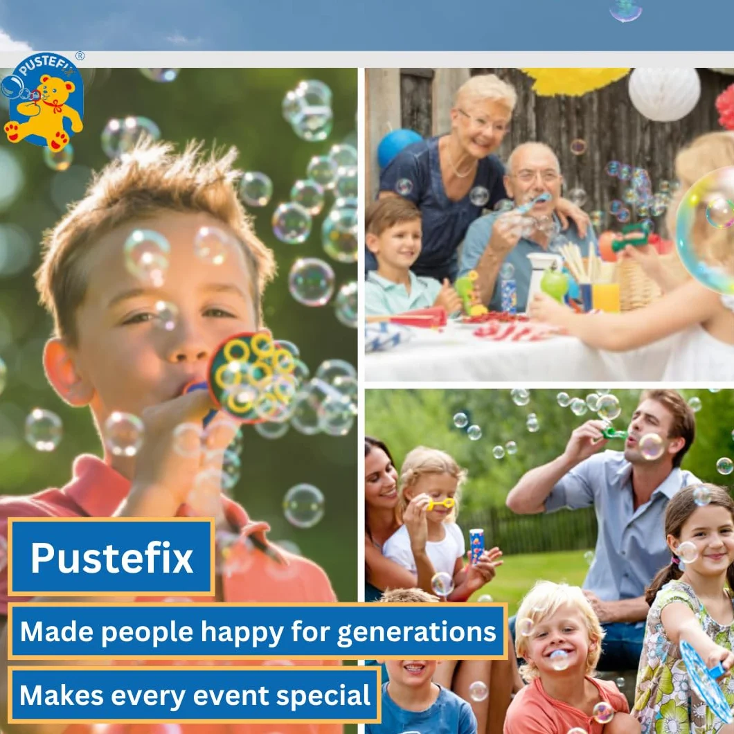 PUSTEFIX - 420869745 kanister do uzupełniania baniek mydlanych o pojemności 2,5 litra, płyn do zabawy z bąbelkami dla dzieci i dorosłych