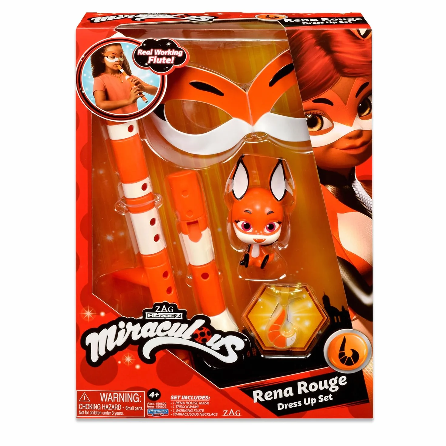 Miraculous: Tales Of Ladybug And Cat Noir Rena Rouge zestaw do odgrywania ról Rena Rouge kostium dziecięcy fantazyjny strój zestaw maska i akcesoria biedronka superbohater kostiumy dla dziewcząt i